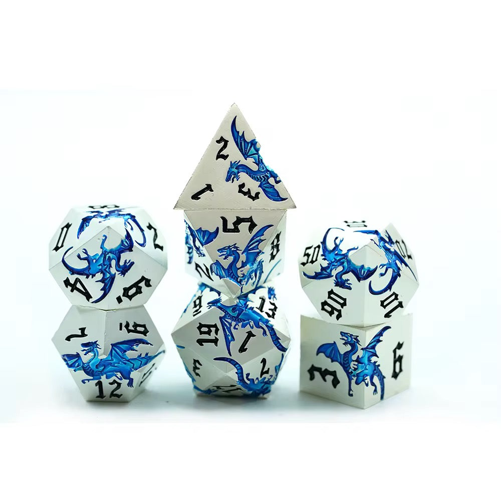Frostwyrm Sigil – Metal Dice Set