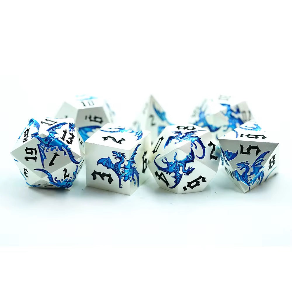 Frostwyrm Sigil – Metal Dice Set