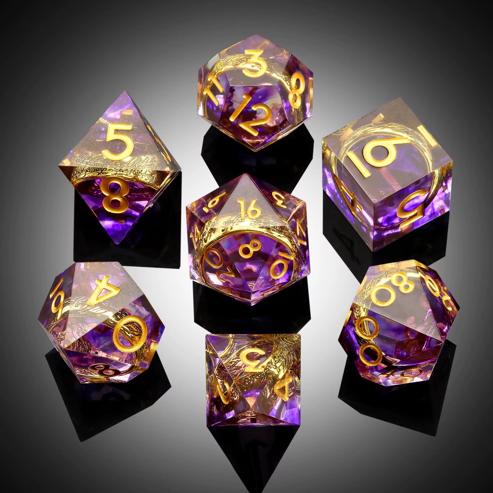 IceForge Dice Canada - Ring of Shadows – Floating Ring Dice Set