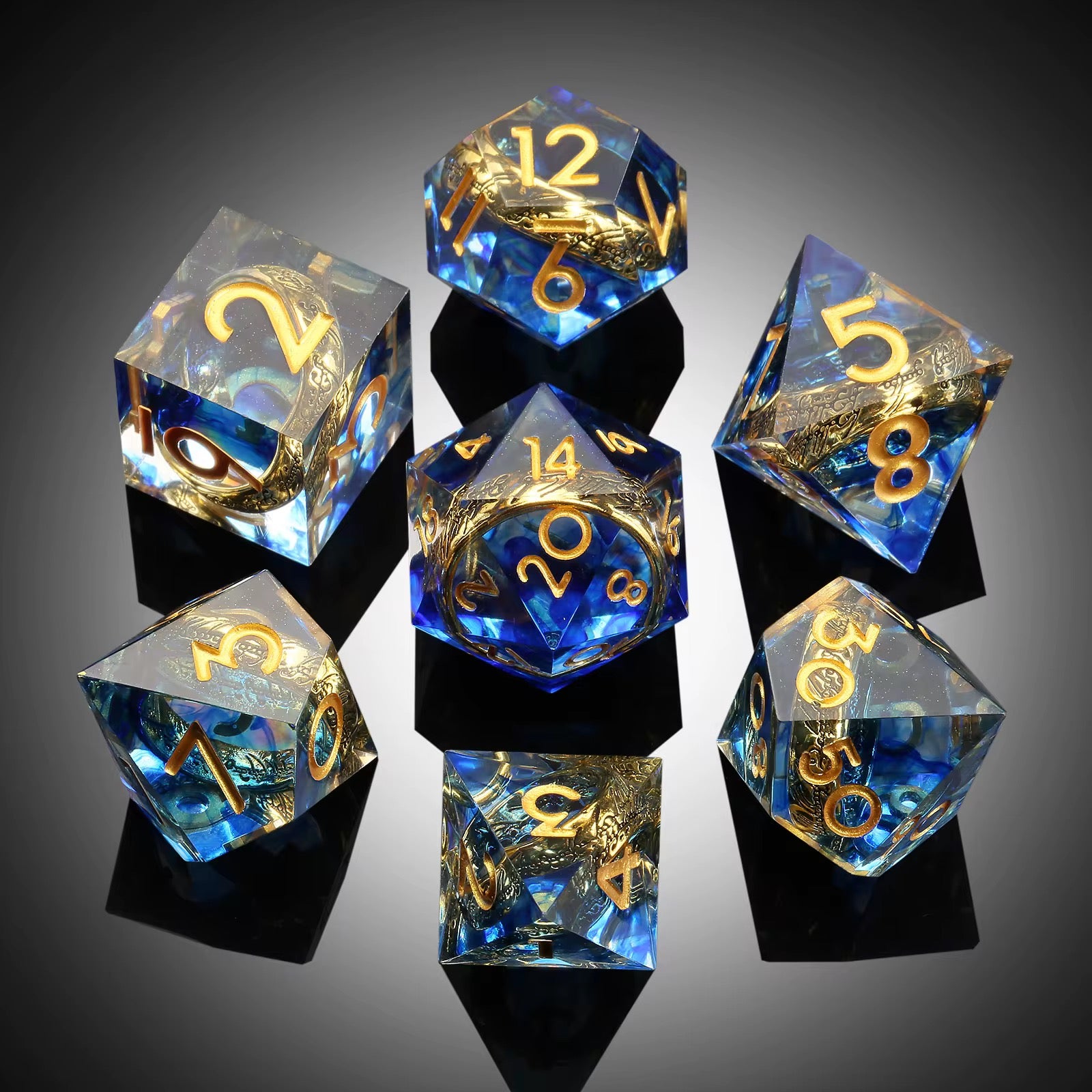 IceForge Dice Canada - Ring of Tides - Floating Ring Dice Set