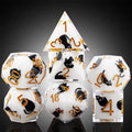IceForge Dice Canada - Familiar Whiskers – Black Cat Dice Set