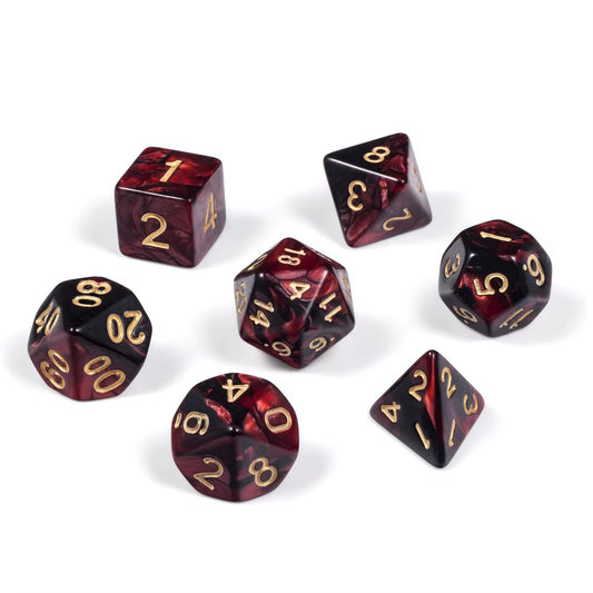 IceForge Dice Canada - Crimson Abyss Dice Set