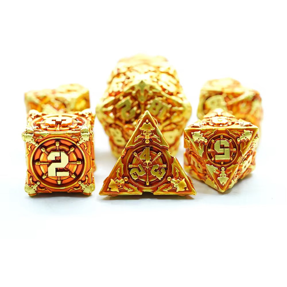Emberforge Relic – Gilded Metal Dice Set