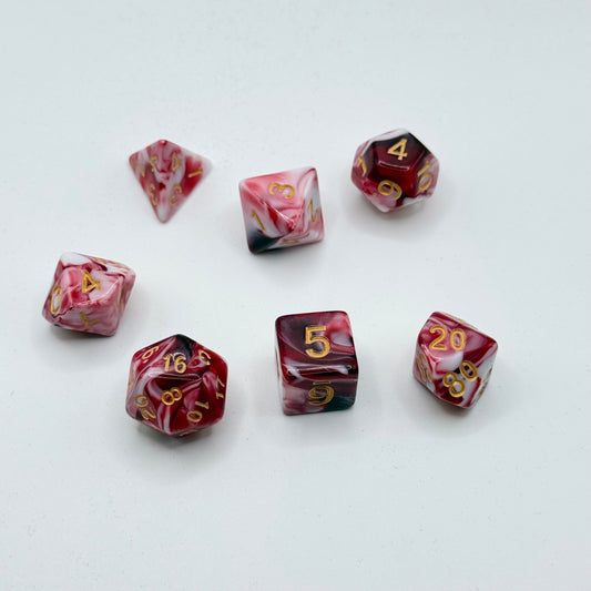 IceForge Dice Canada - Crimson Mirage Dice Set