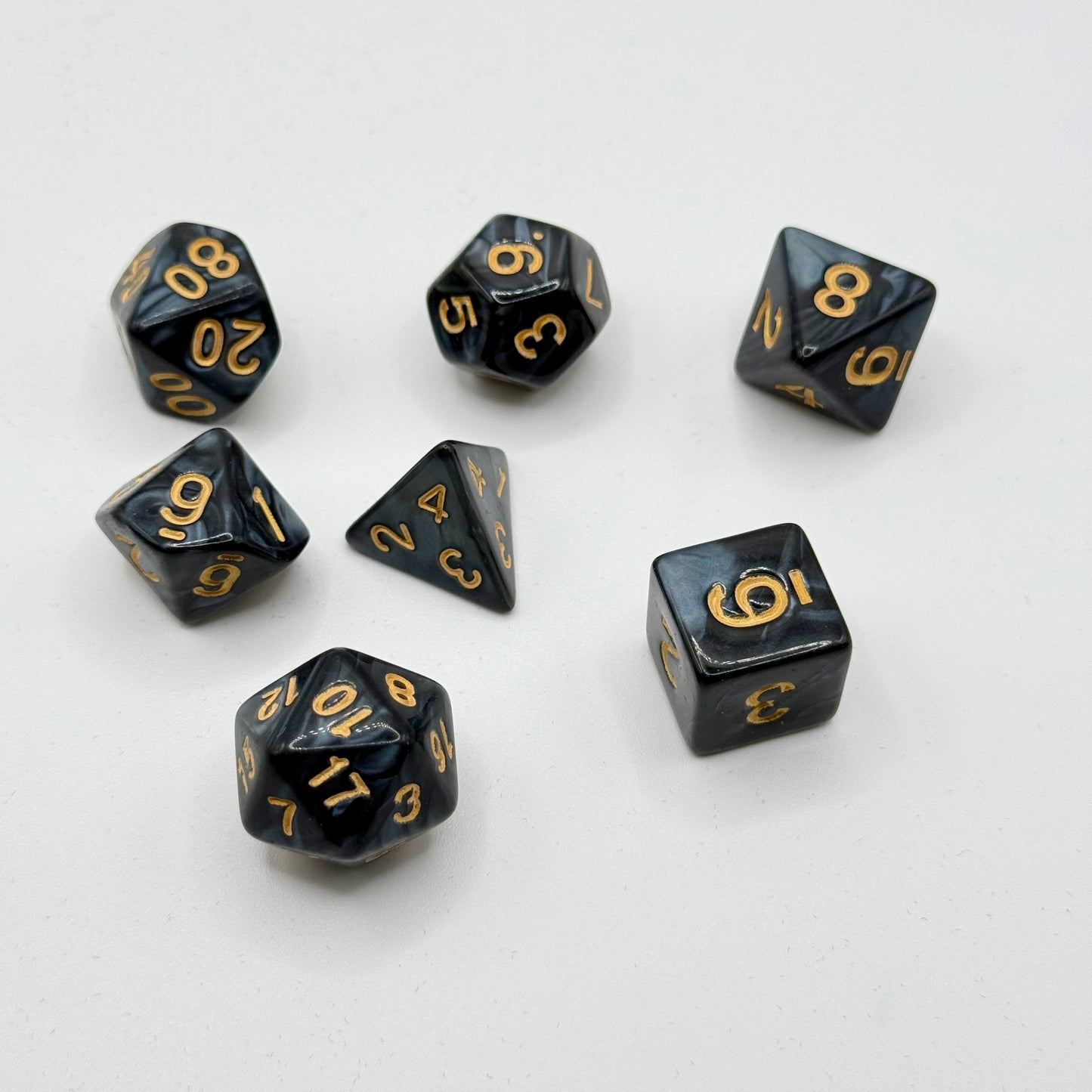 IceForge Dice Canada - Obsidian Veil Dice Set