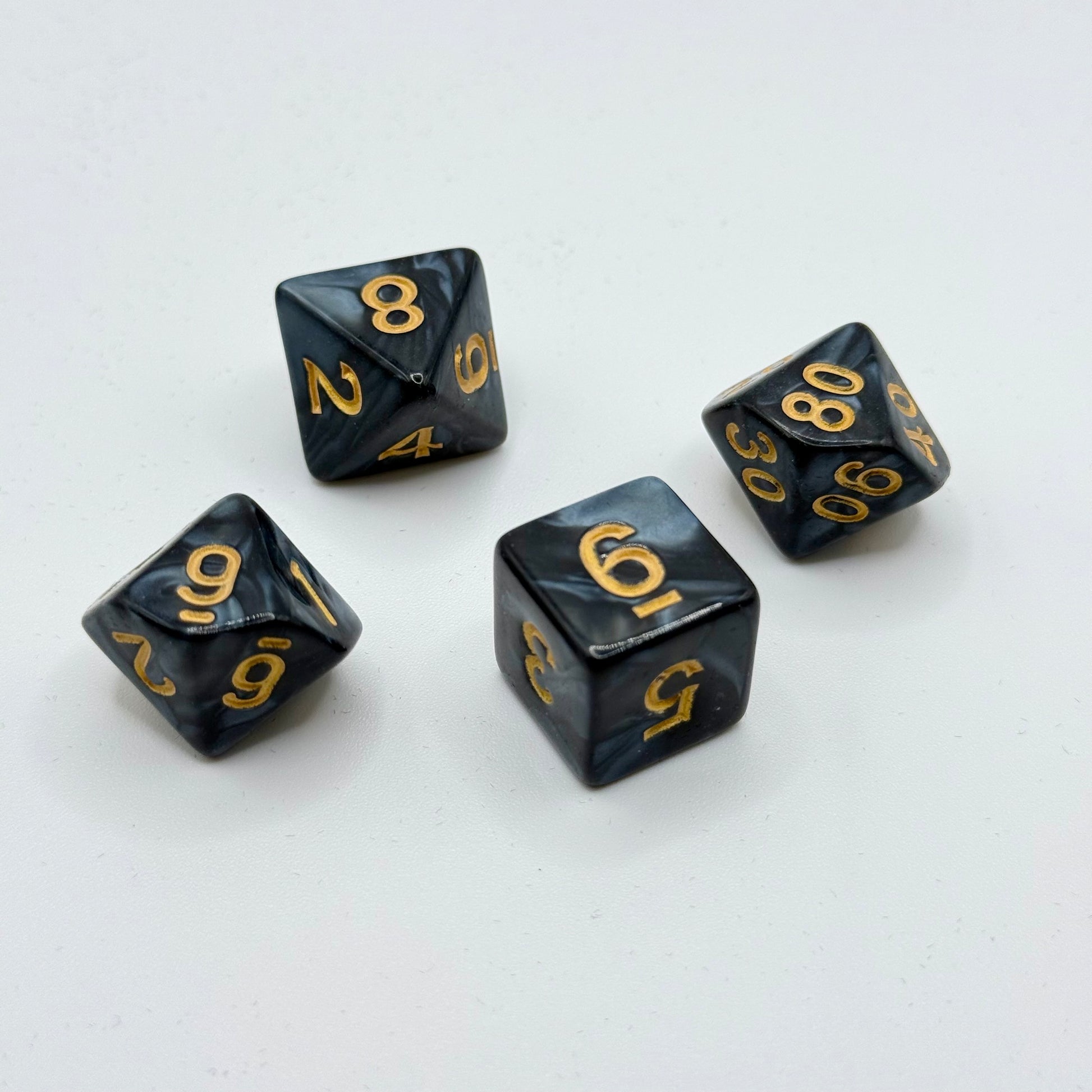 IceForge Dice Canada - Obsidian Veil Dice Set