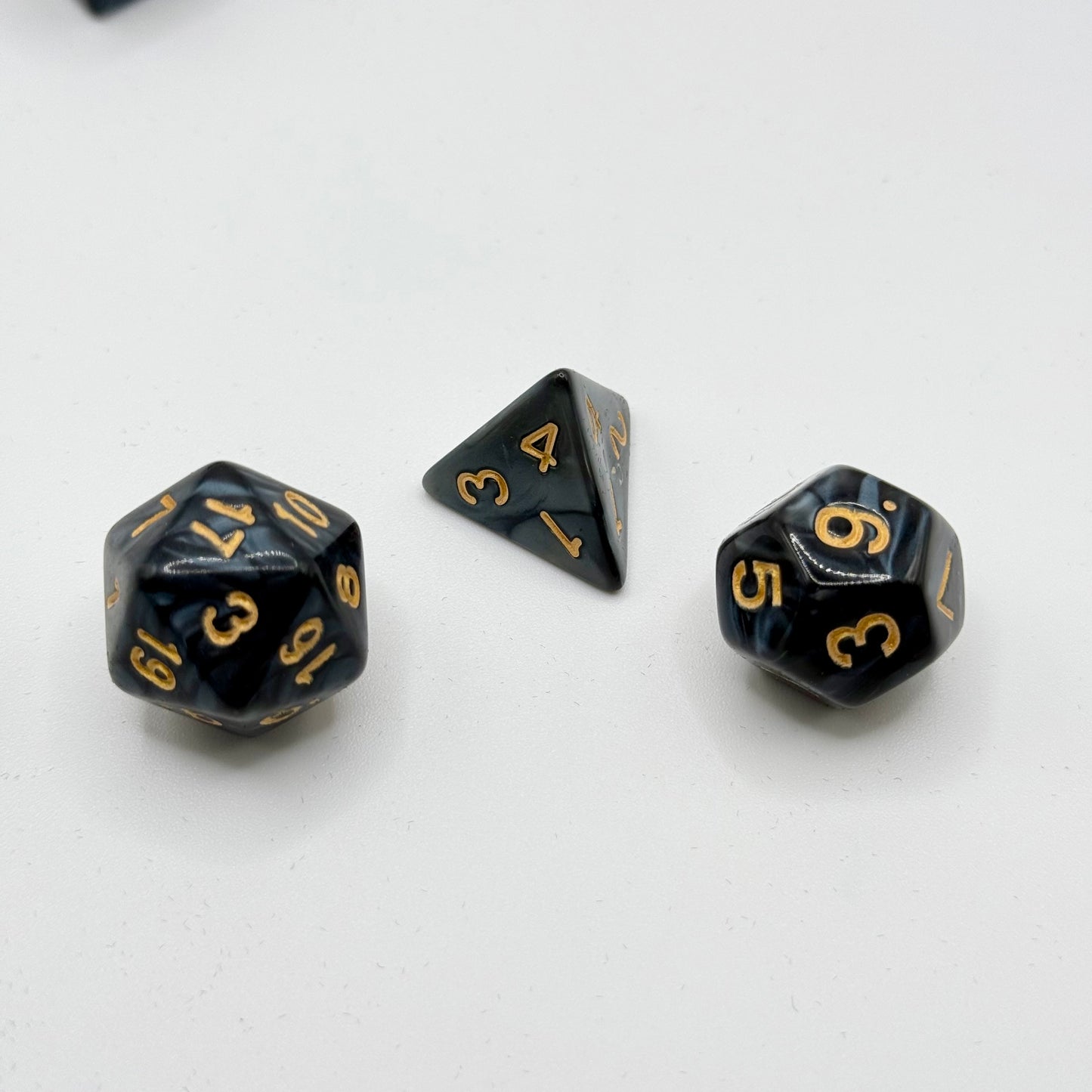 IceForge Dice Canada - Obsidian Veil Dice Set