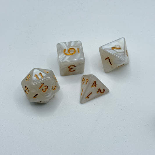 IceForge Dice Canada - Celestial Ivory Dice Set