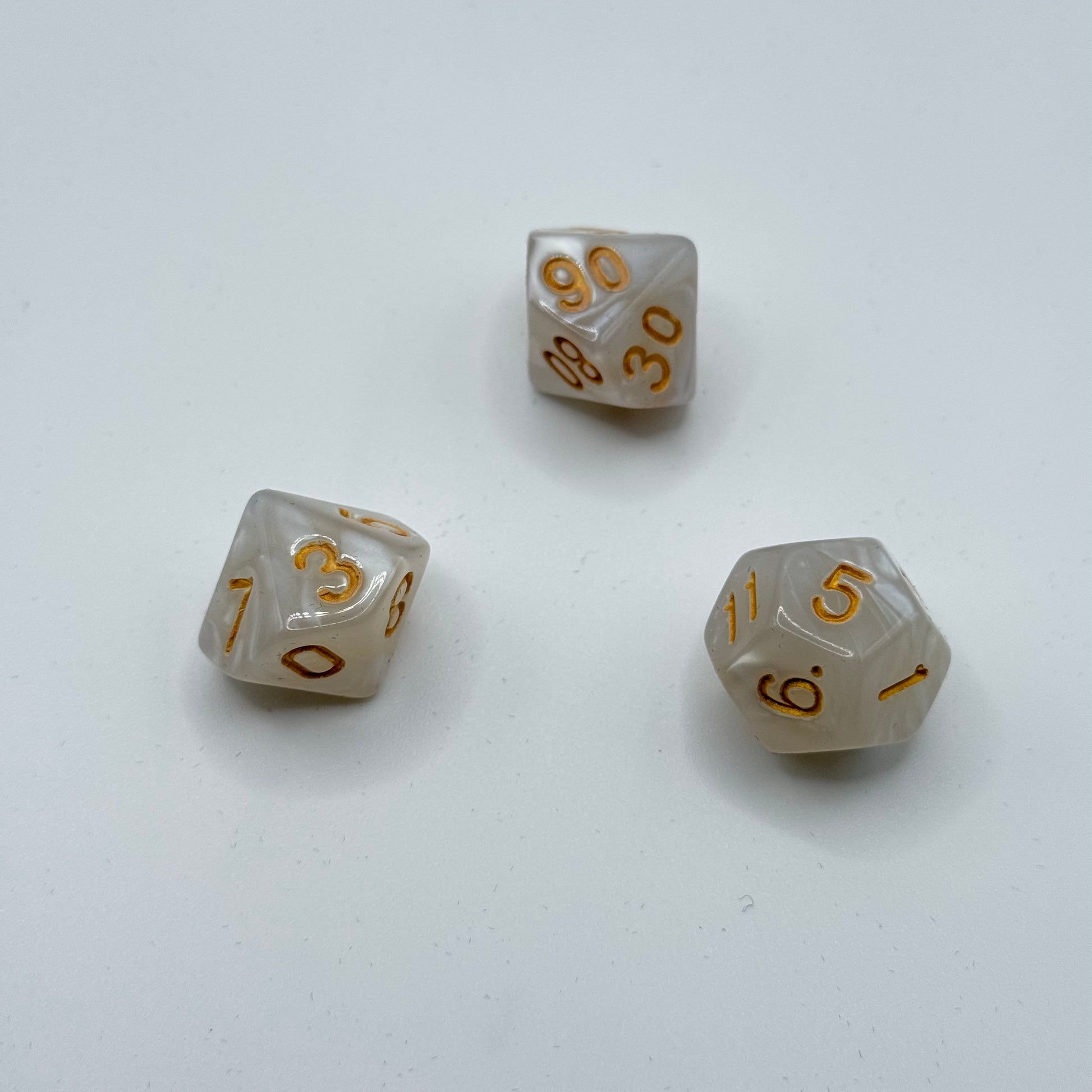 IceForge Dice Canada - Celestial Ivory Dice Set