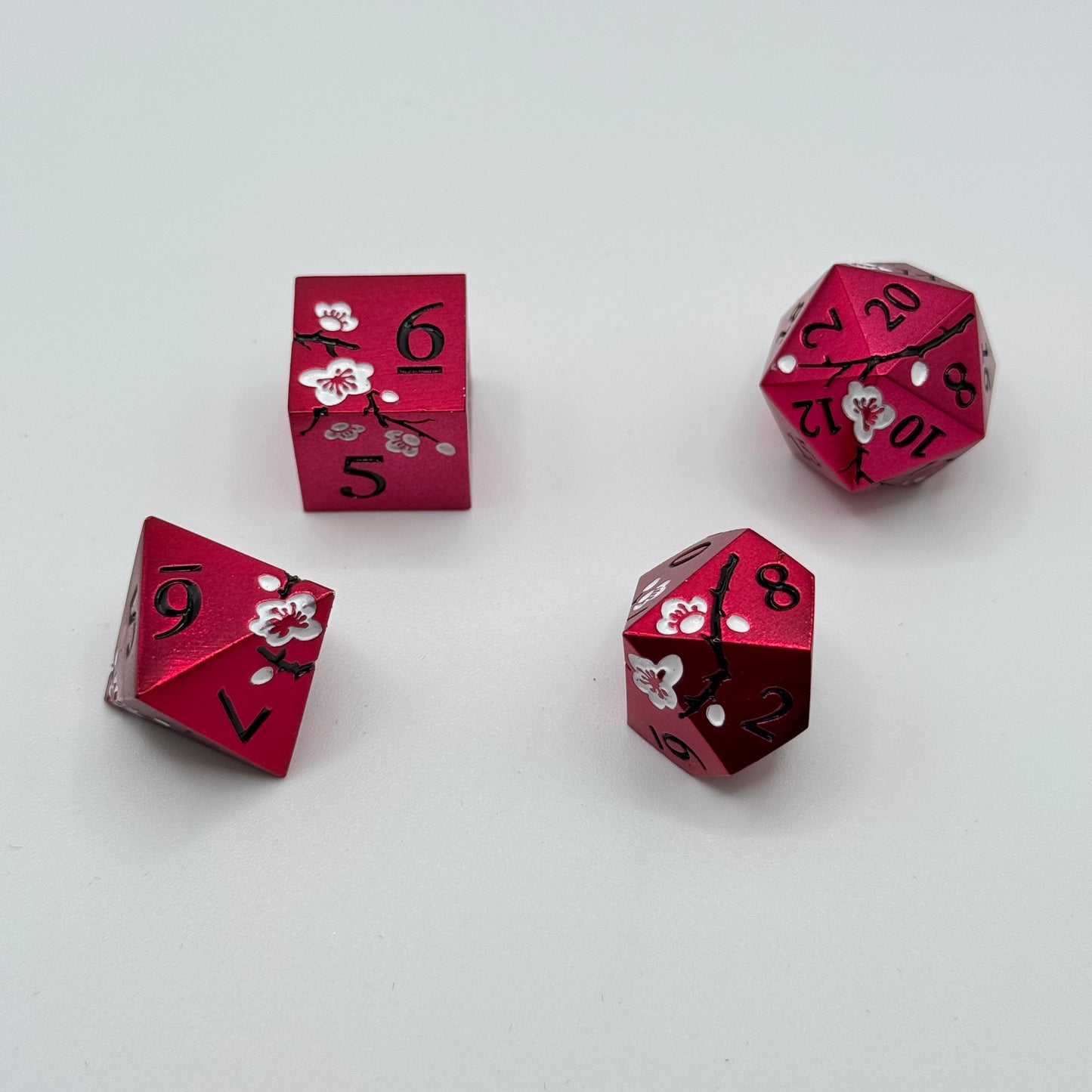 IceForge Dice Canada - Fire Blossom Metal Dice Set