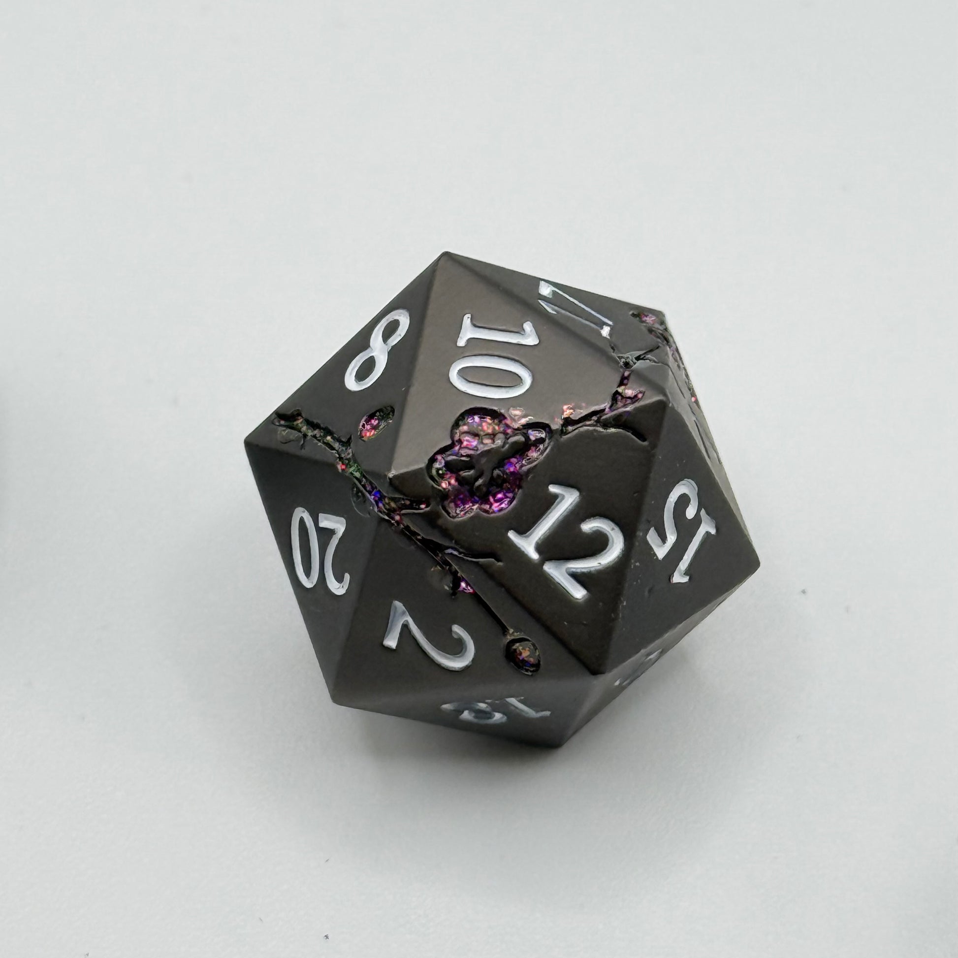 IceForge Dice Canada - Midnight Blossom Metal Dice Set