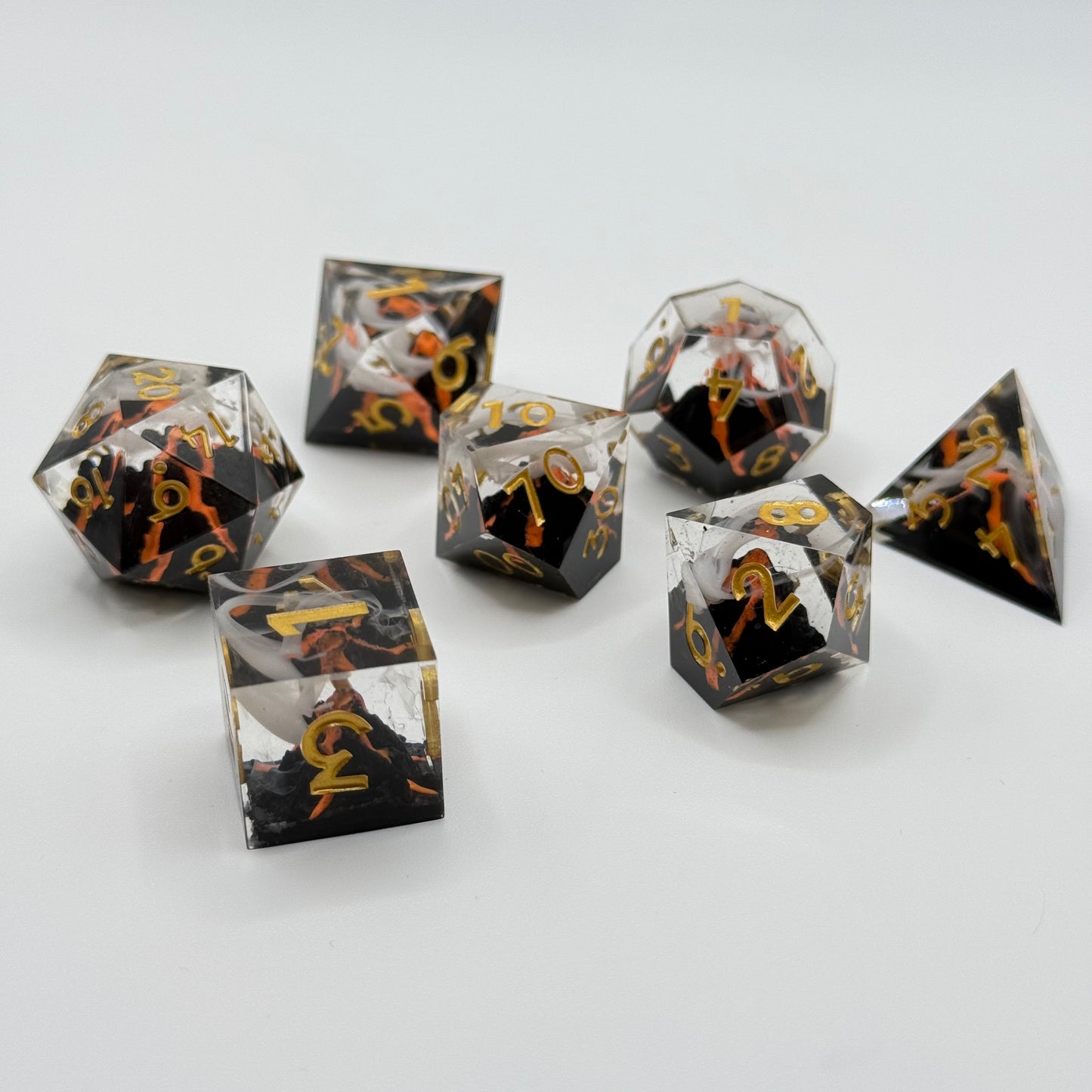 IceForge Dice Canada - Molten Fury Sharp Edge Dice Set