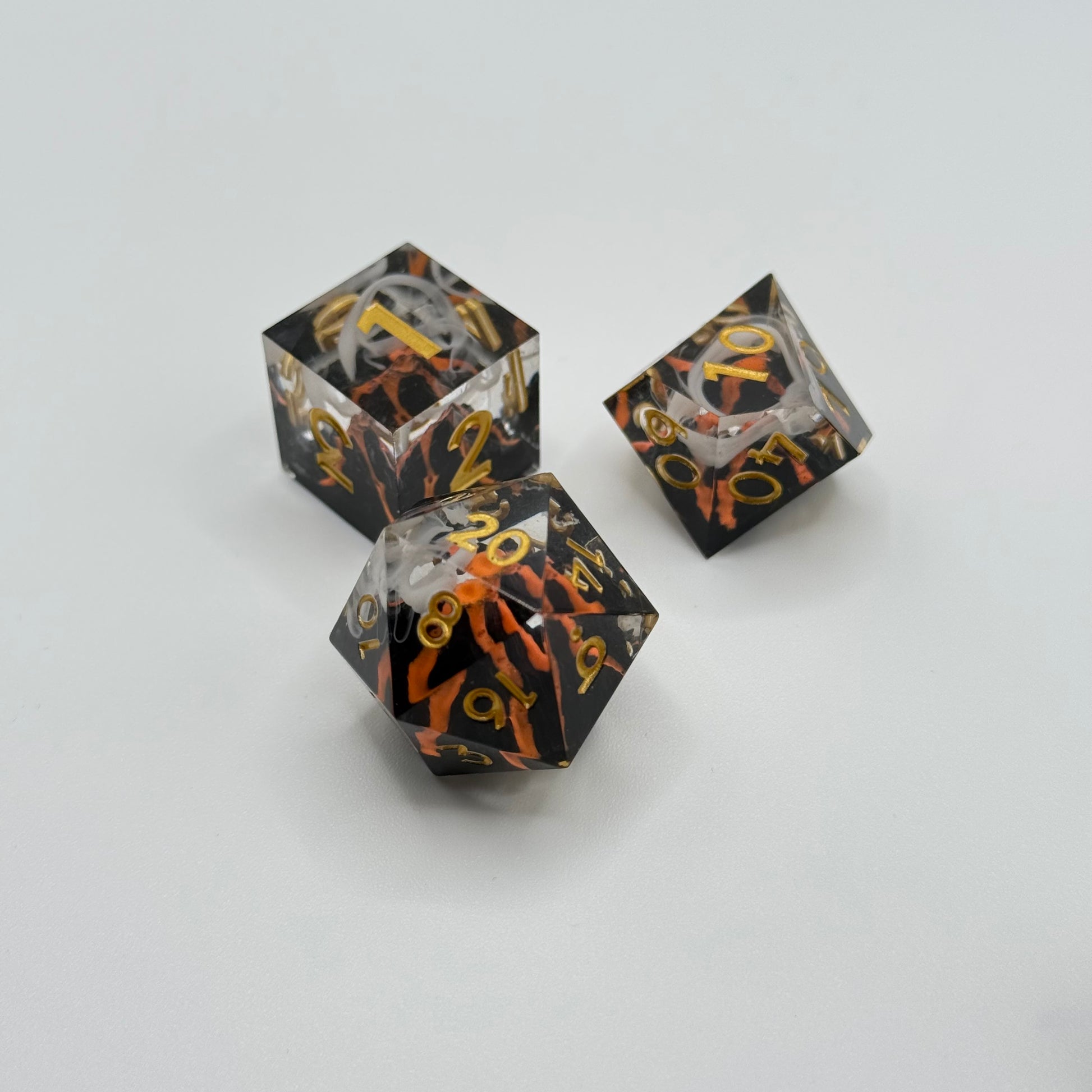 IceForge Dice Canada - Molten Fury Sharp Edge Dice Set