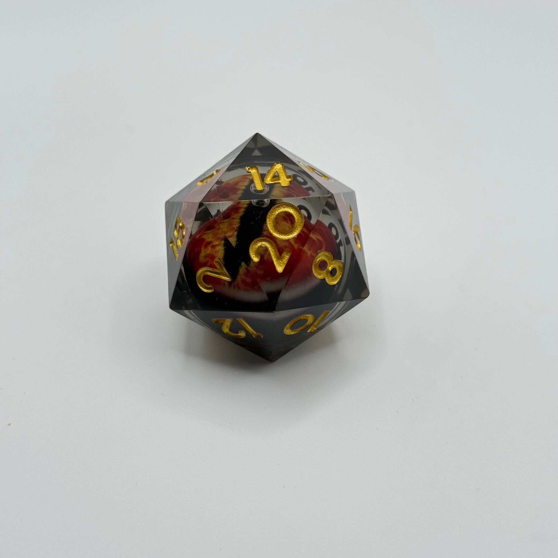 IceForge Dice Canada - Infernal Dragon's Flame Jumbo D20 (33mm)