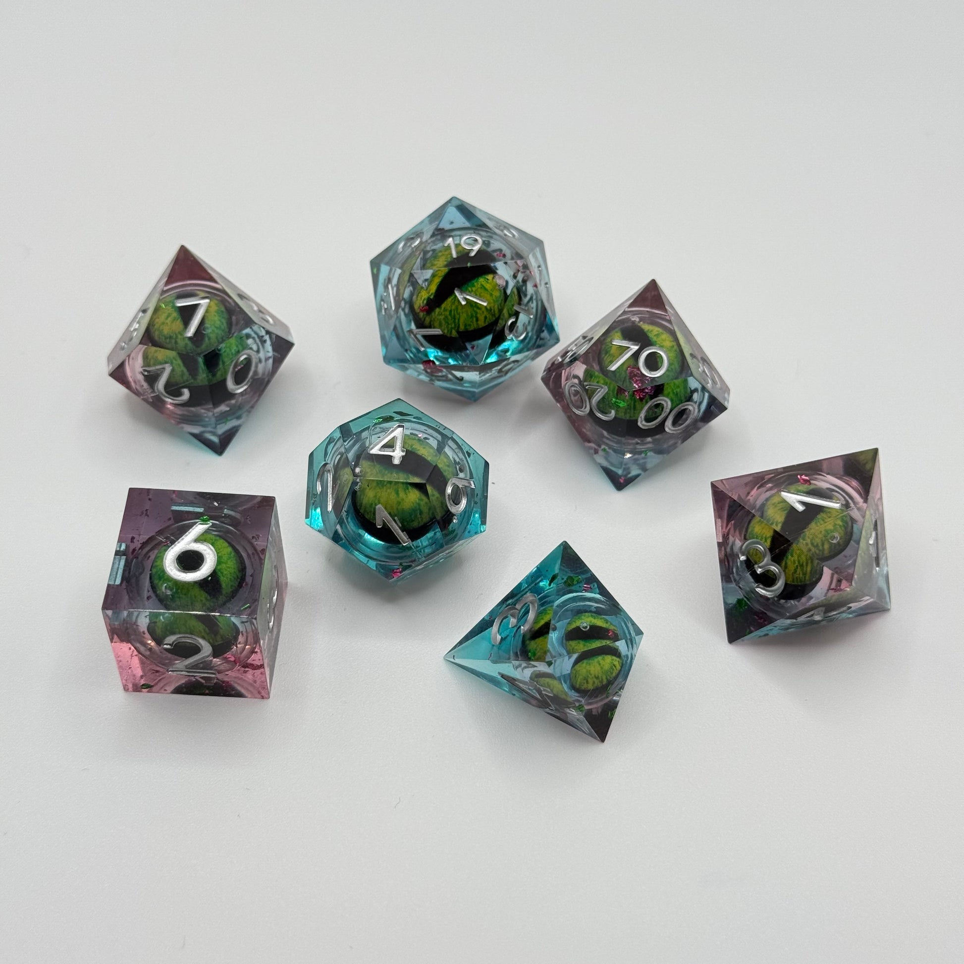 IceForge Dice Canada - Mystic Dragon Eye Liquid Core Dice Set