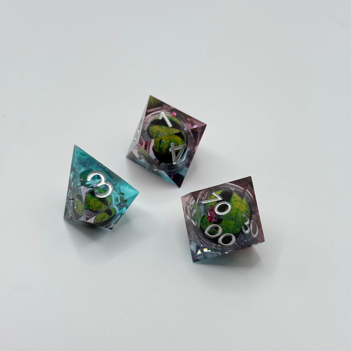 IceForge Dice Canada - Mystic Dragon Eye Liquid Core Dice Set