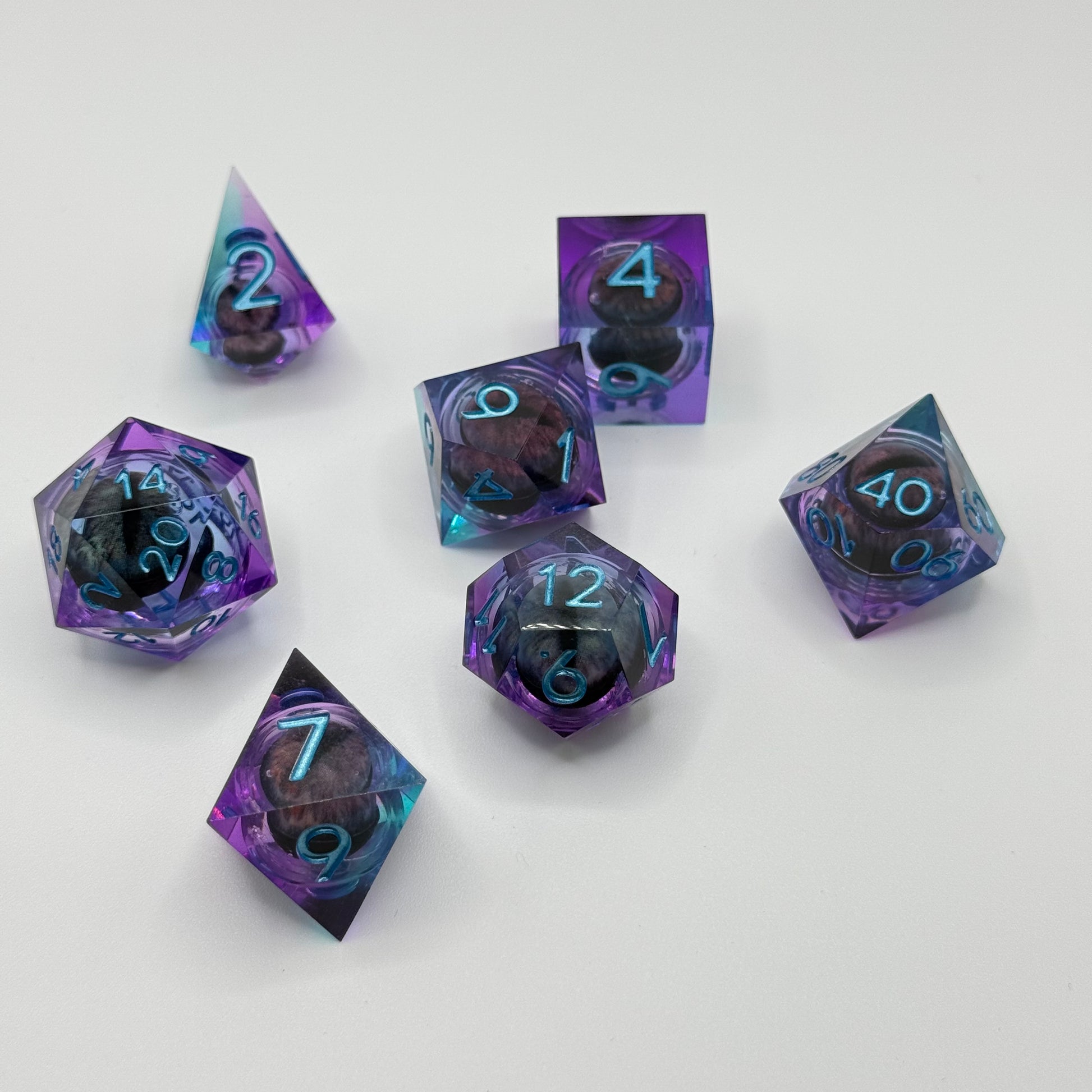 IceForge Dice Canada - Ethereal Dragon’s Gaze Liquid Core Dice Set