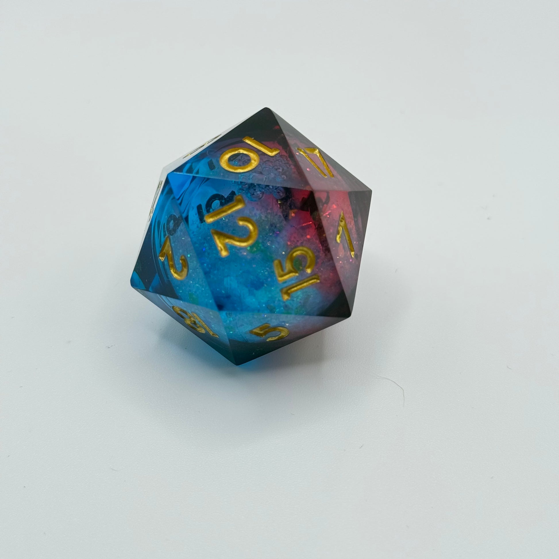 IceForge Dice Canada - Celestial Flame Jumbo D20 (33mm)