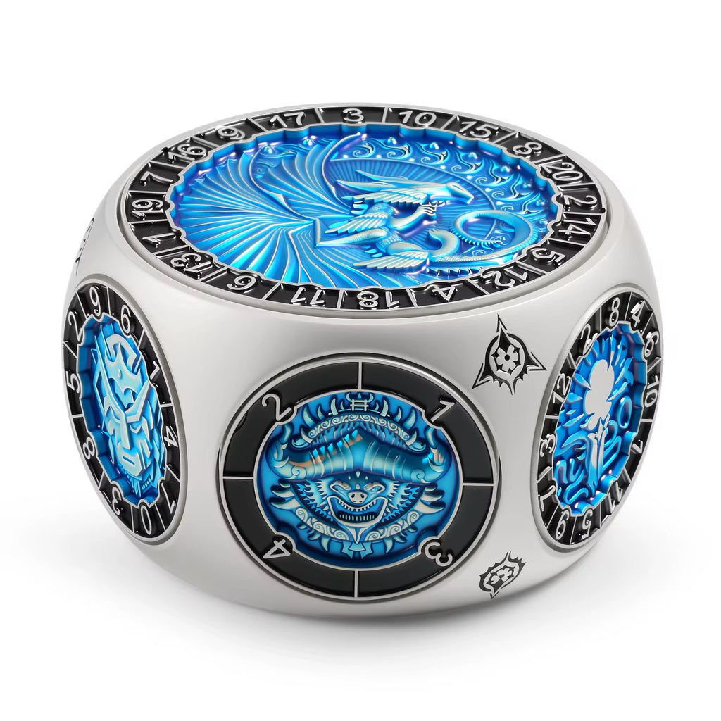 IceForge Dice Canada - Frostbound Titan – Forged Spinner Dice (8-in-1 Dual D20)