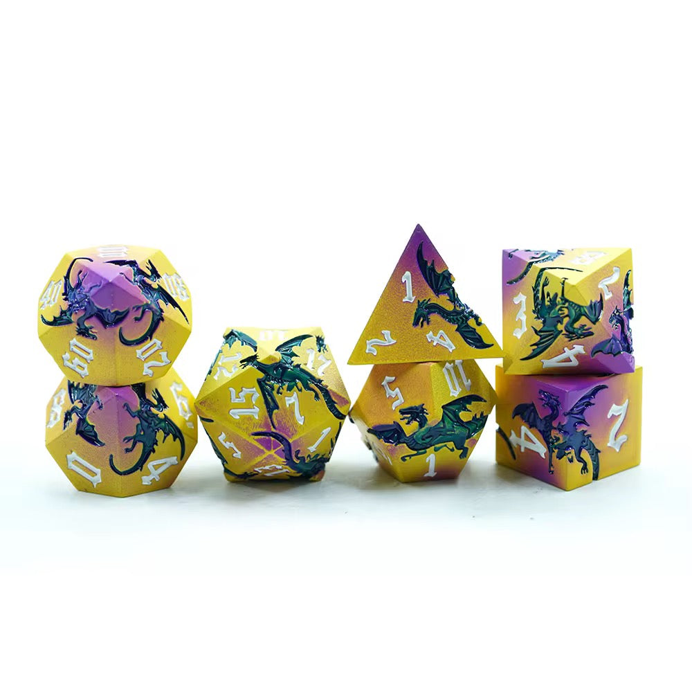IceForge Dice Canada - Blazewing Drakon – Metal Dice Set