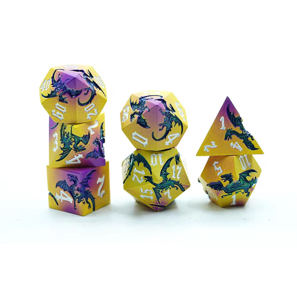 IceForge Dice Canada - Blazewing Drakon – Metal Dice Set