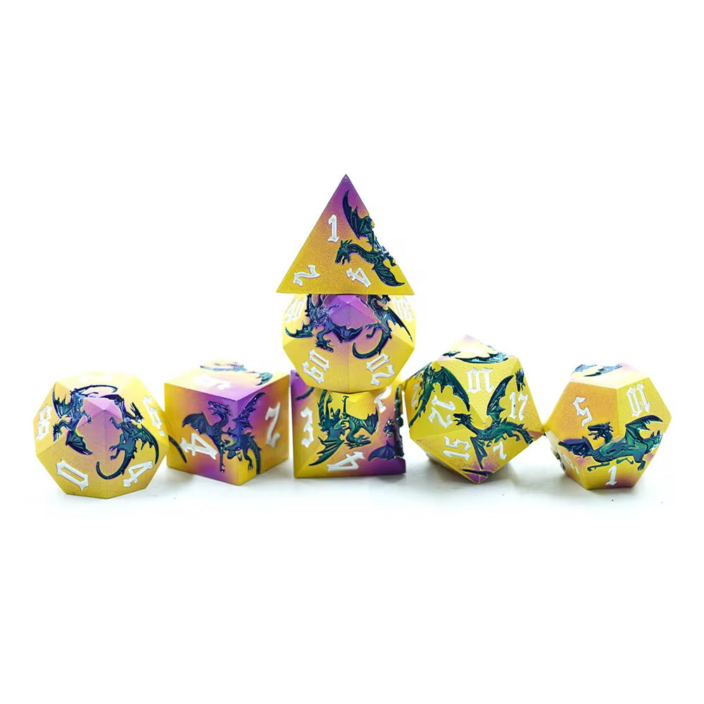 IceForge Dice Canada - Blazewing Drakon – Metal Dice Set