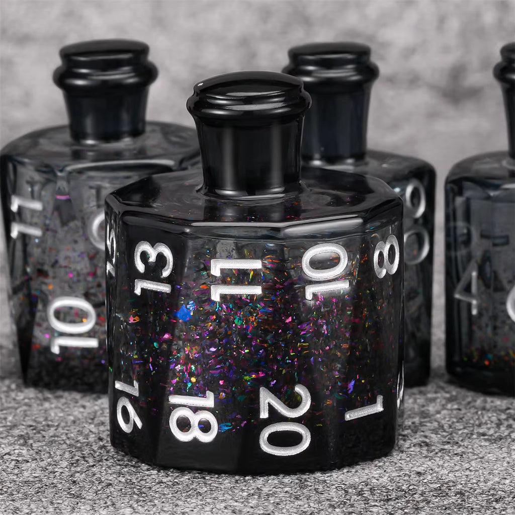 Potion de braise de minuit – Ensemble de dés à noyau liquide