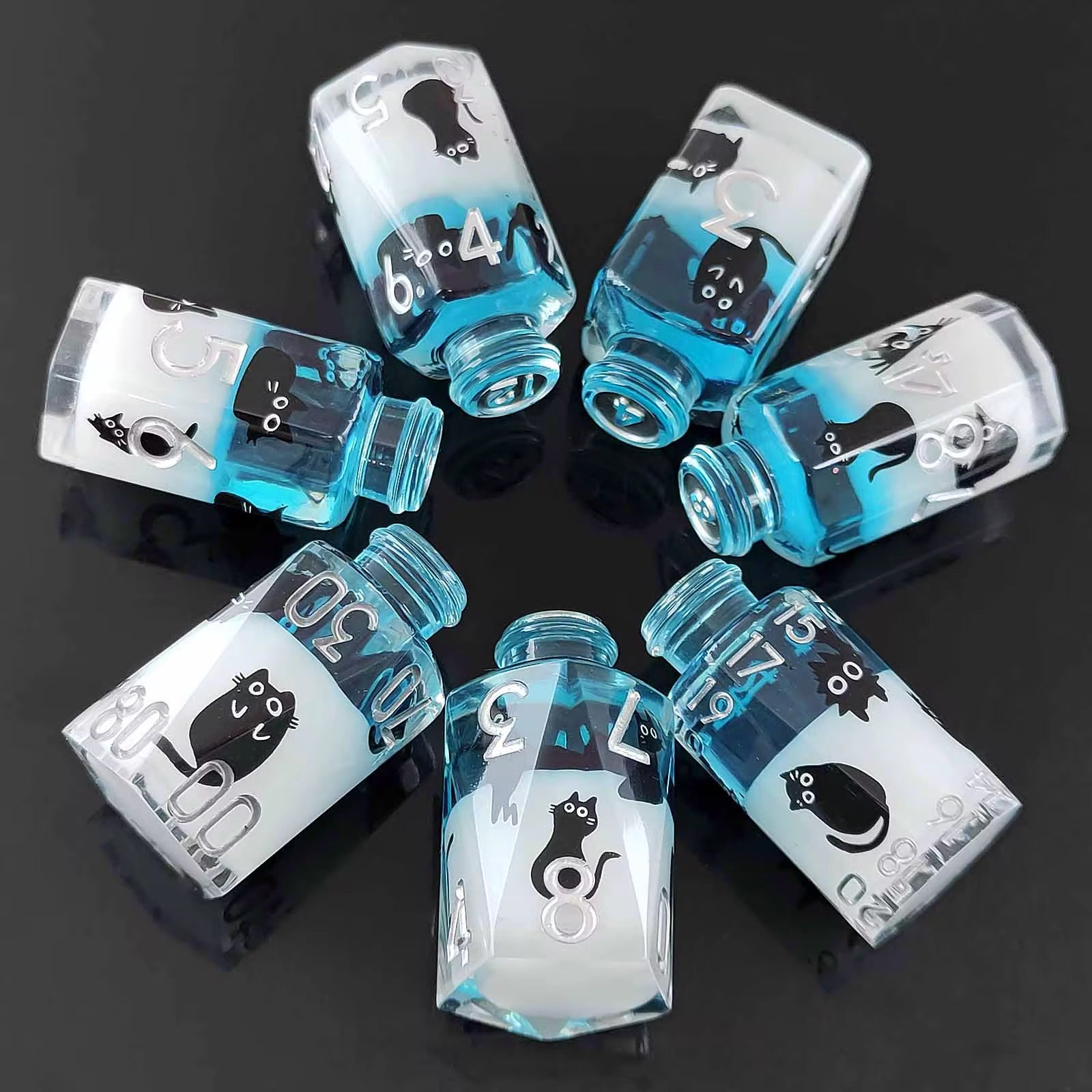 IceForge Dice Canada - Familiar Whiskers – Potionbound Cats Dice Set
