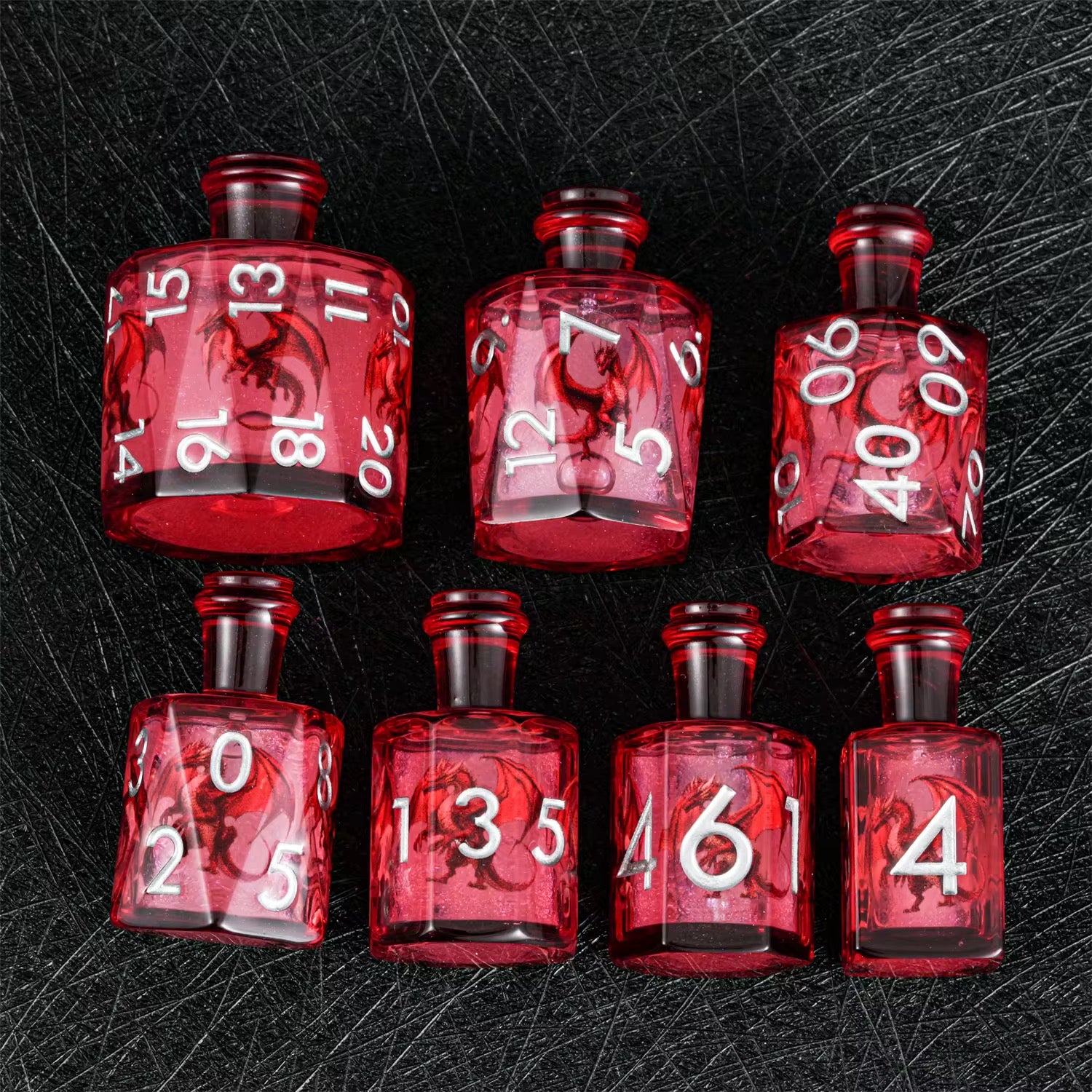 Potion of Flameheart – Liquid Core Dice Set