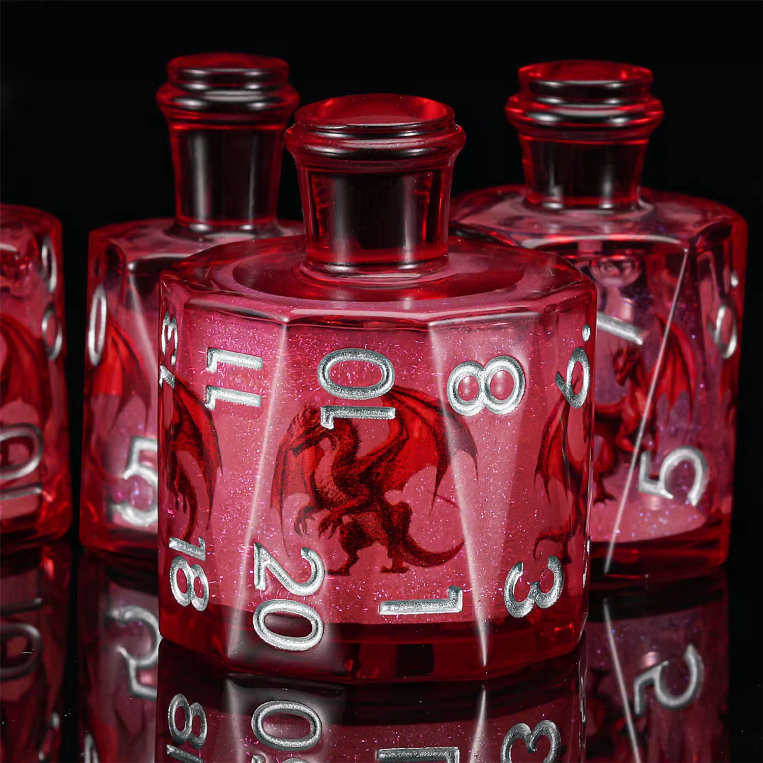 Potion of Flameheart – Liquid Core Dice Set