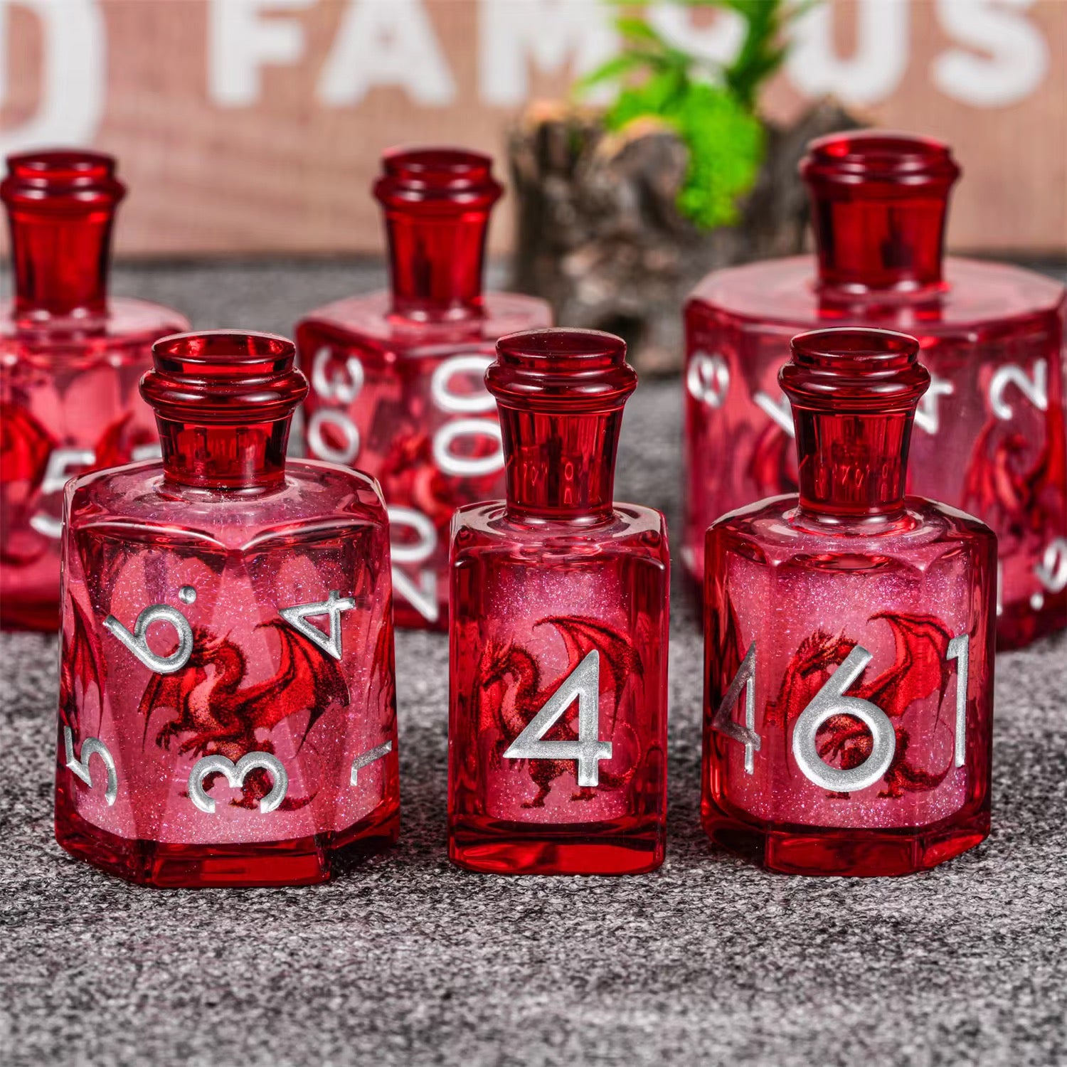 Potion of Flameheart – Liquid Core Dice Set