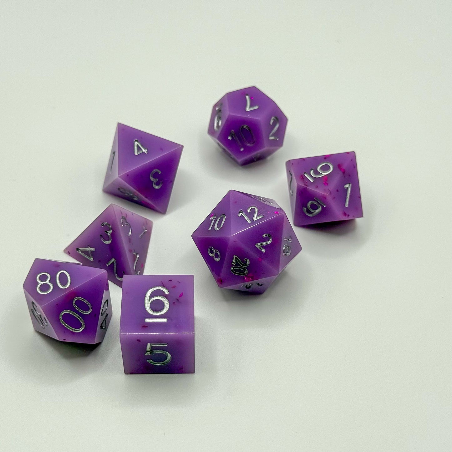IceForge Dice Canada - Lavender Mist Sharp Edge Dice Set