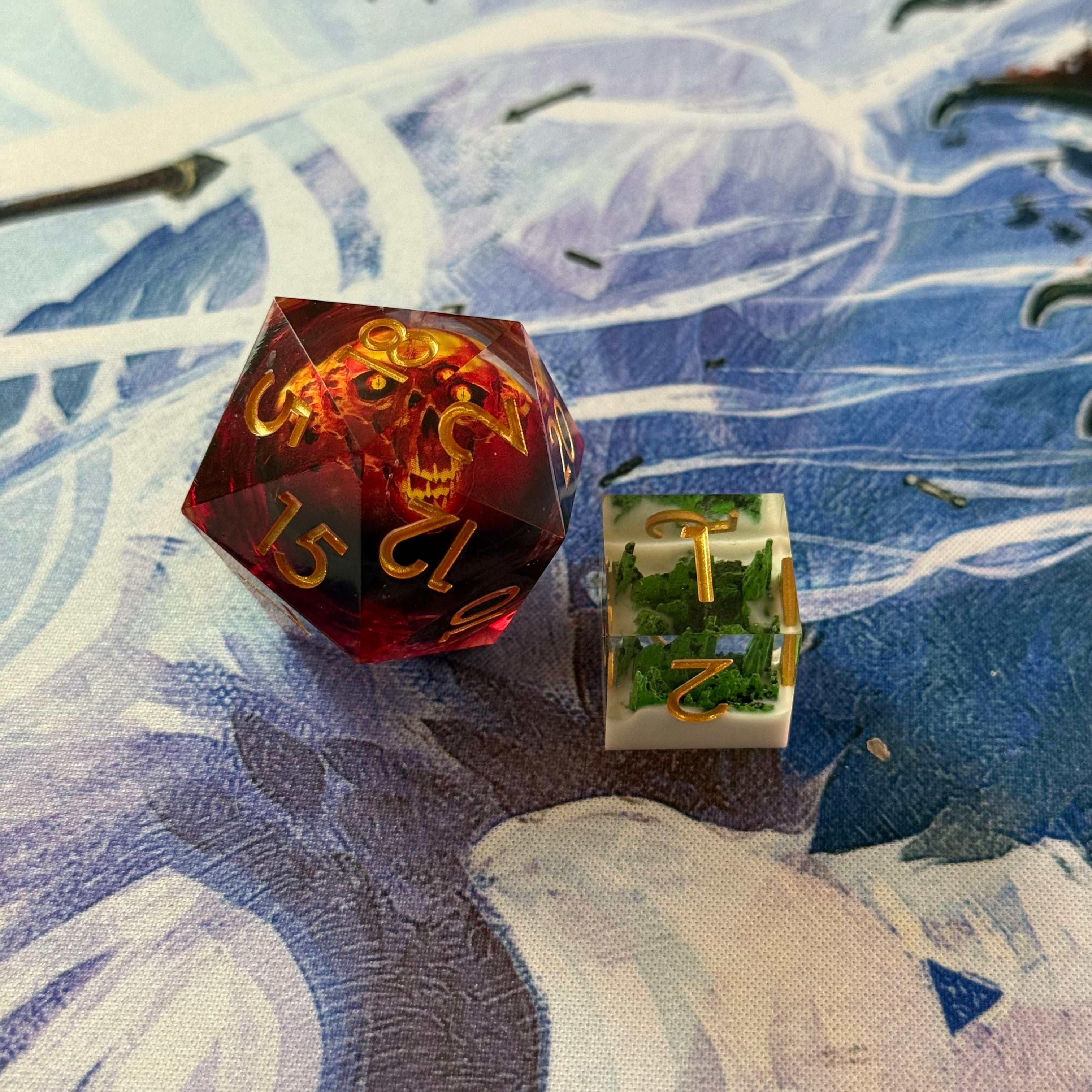 IceForge Dice Canada - Infernal Gaze Liquid Core - Jumbo D20 (33mm)
