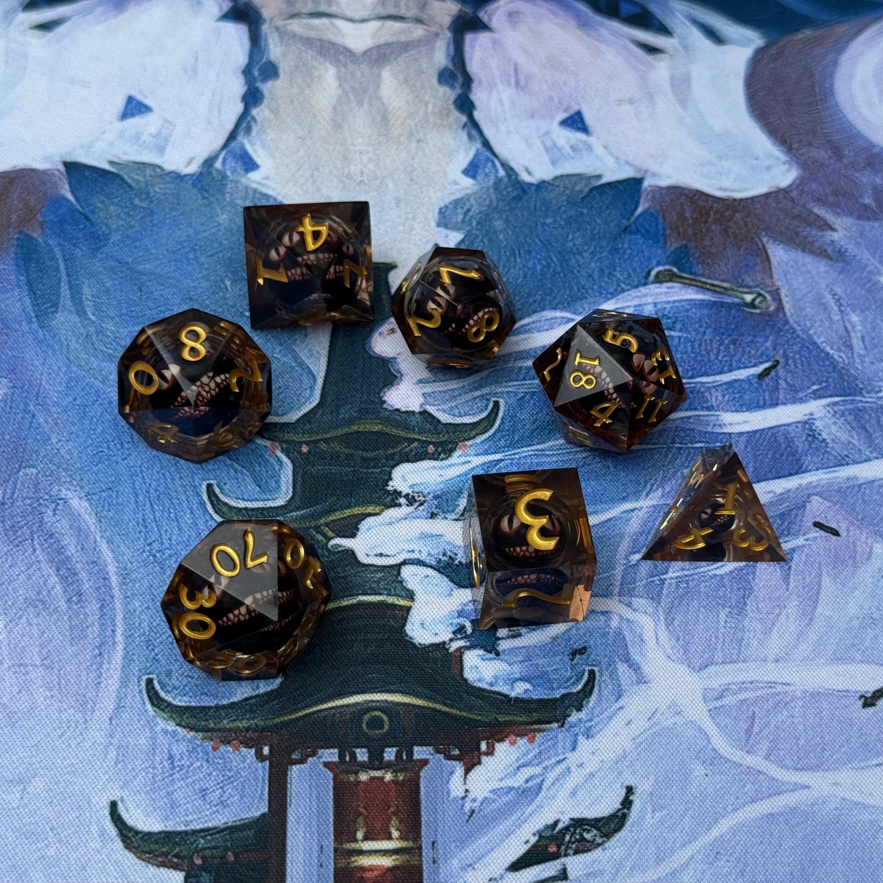 IceForge Dice Canada - Shadowgrin - Liquid Core Dice Set