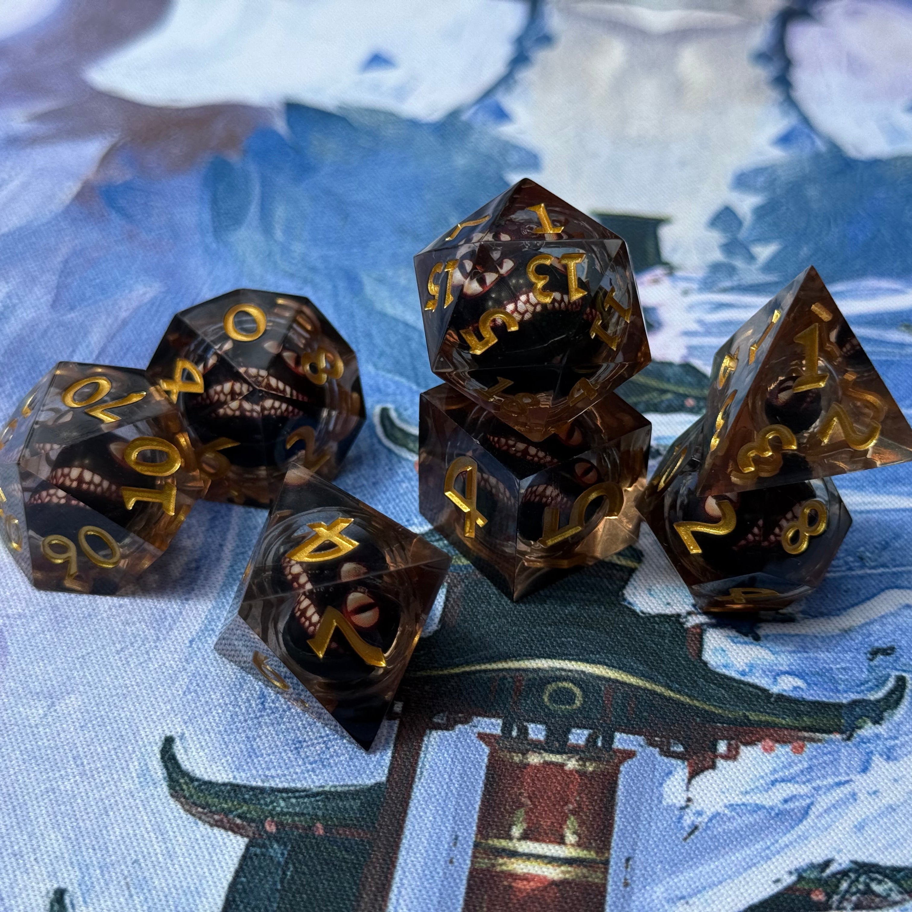 IceForge Dice Canada - Shadowgrin - Liquid Core Dice Set
