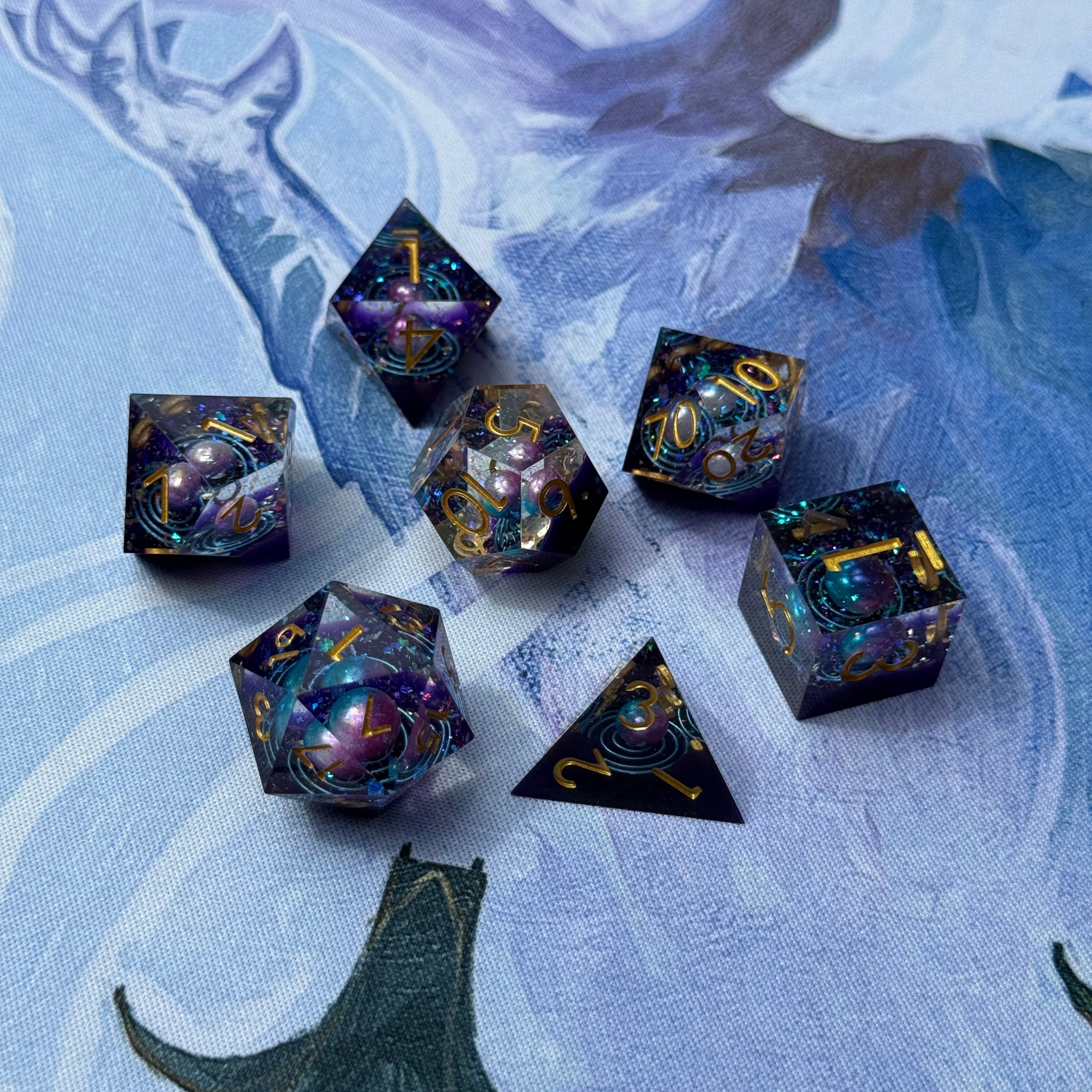 IceForge Dice Canada - Nebula Drift - Galaxy Core Dice Set