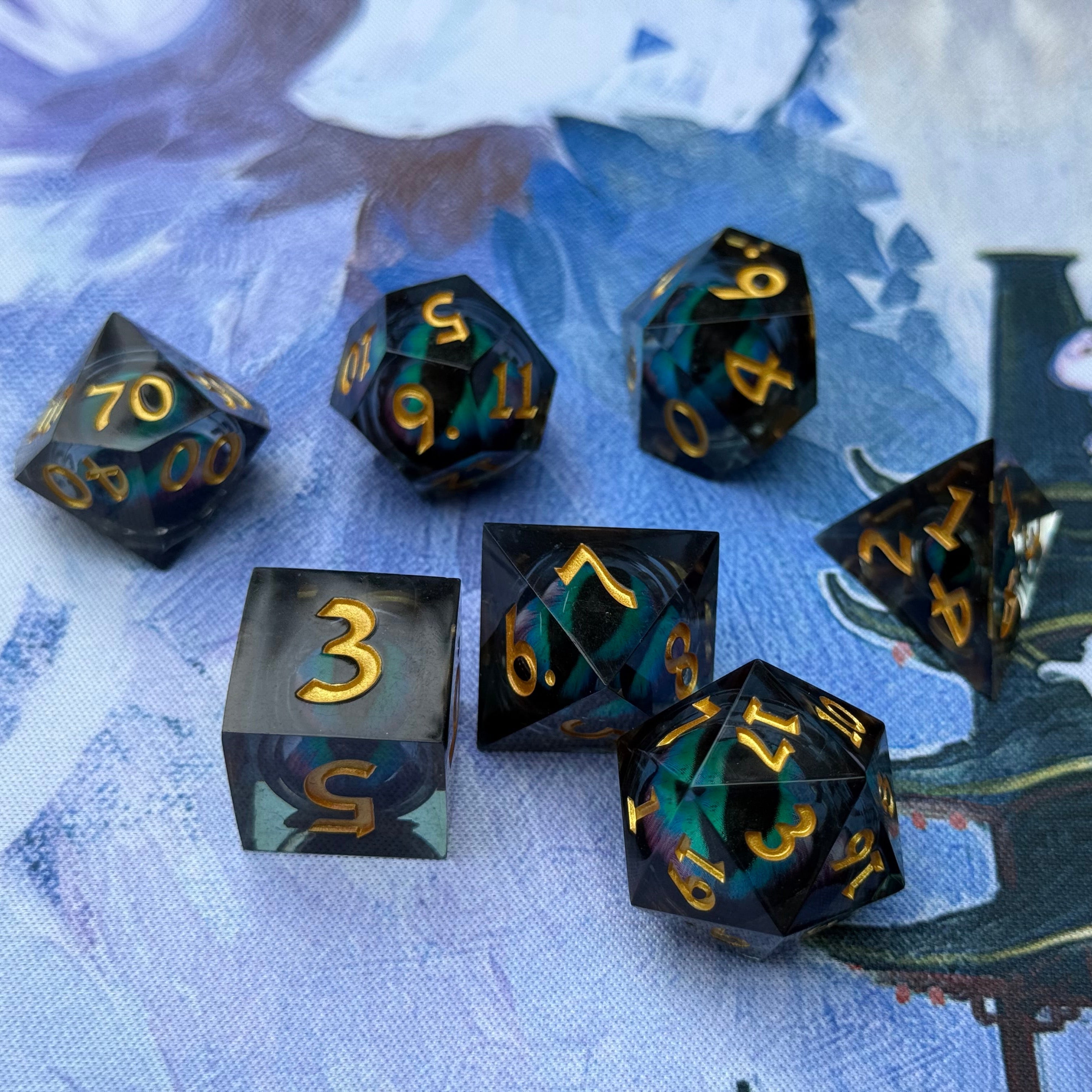 IceForge Dice Canada - Regal Plume - Liquid Core Dice Set