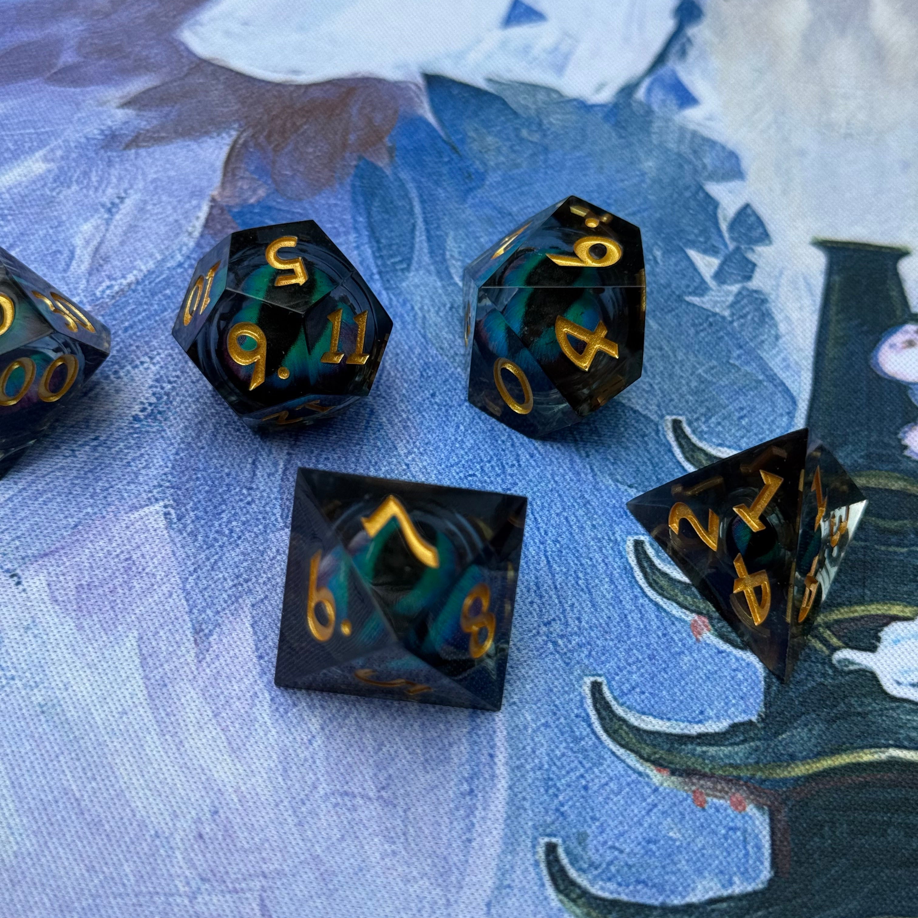 IceForge Dice Canada - Regal Plume - Liquid Core Dice Set