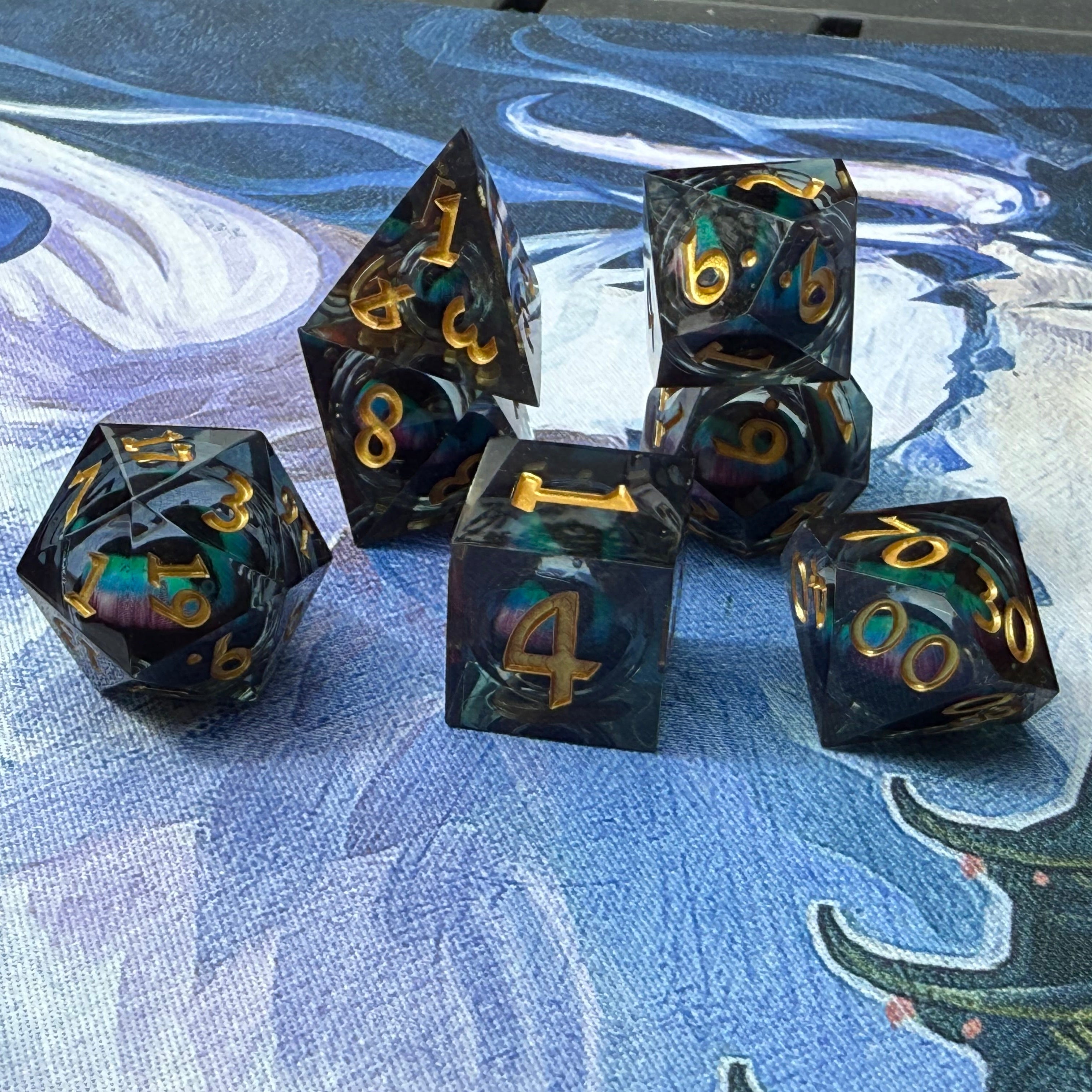 IceForge Dice Canada - Regal Plume - Liquid Core Dice Set