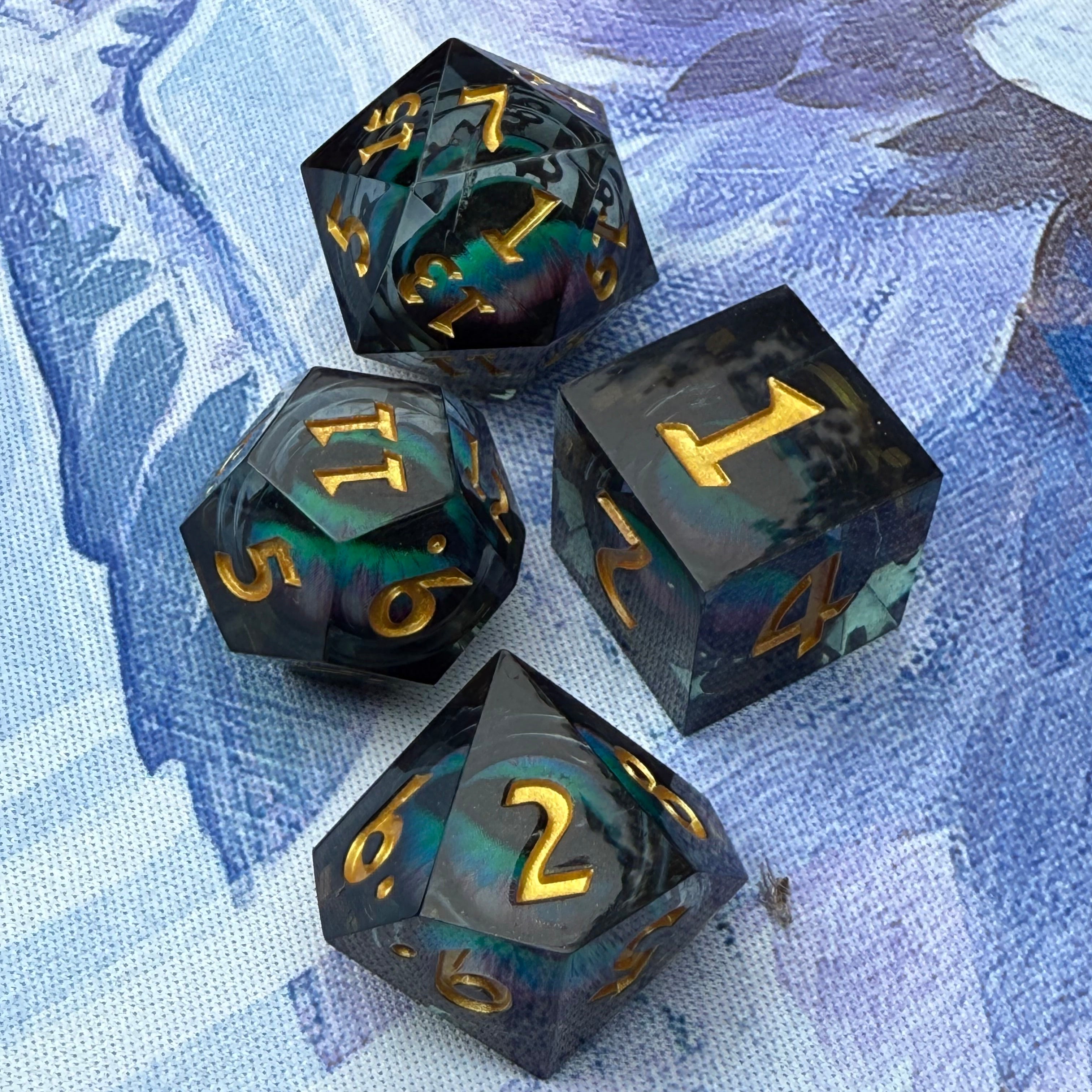 IceForge Dice Canada - Regal Plume - Liquid Core Dice Set