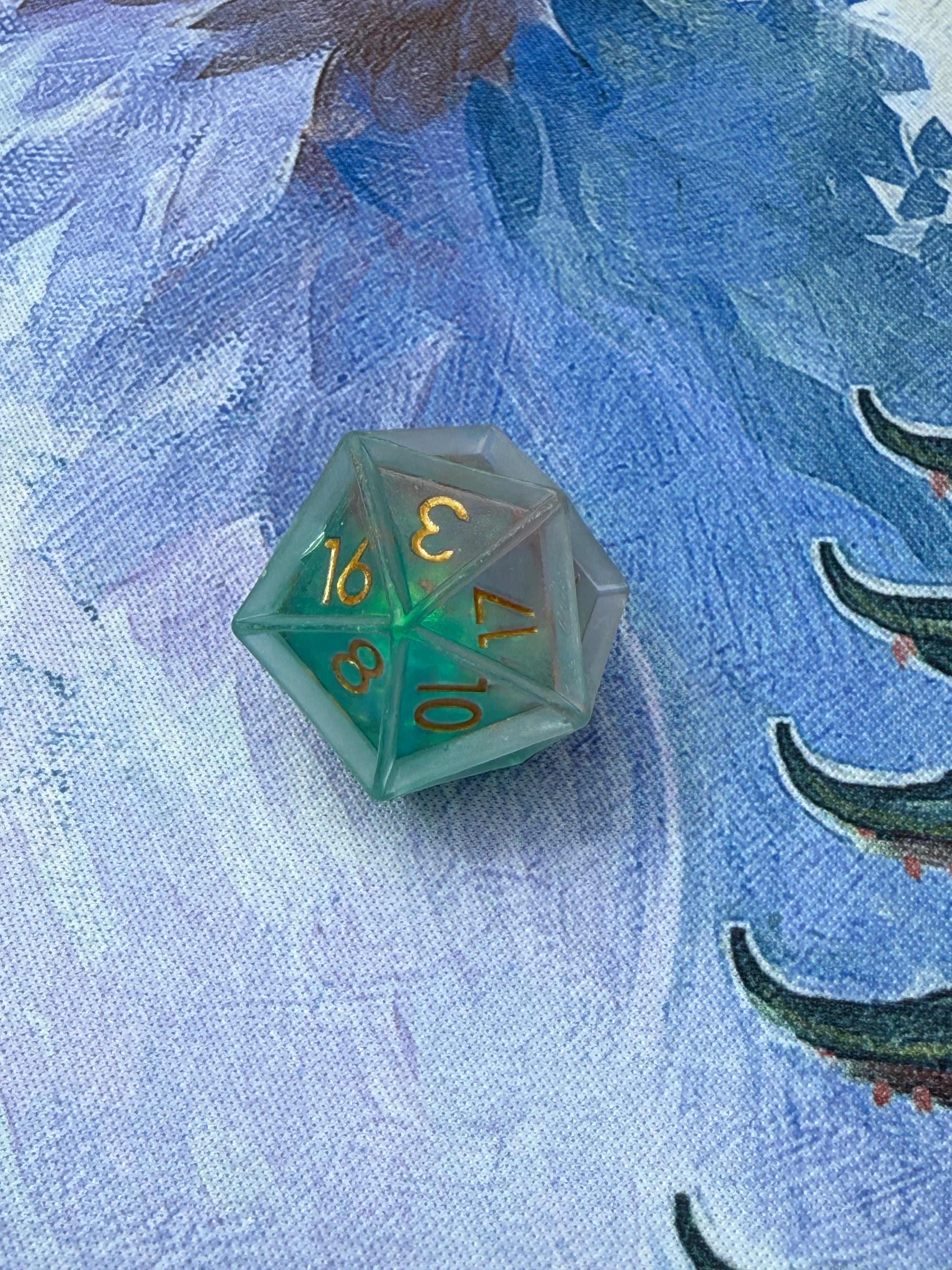 IceForge Dice Canada - Ocean Mist - Aurora Forge Sharp-Edge Dice