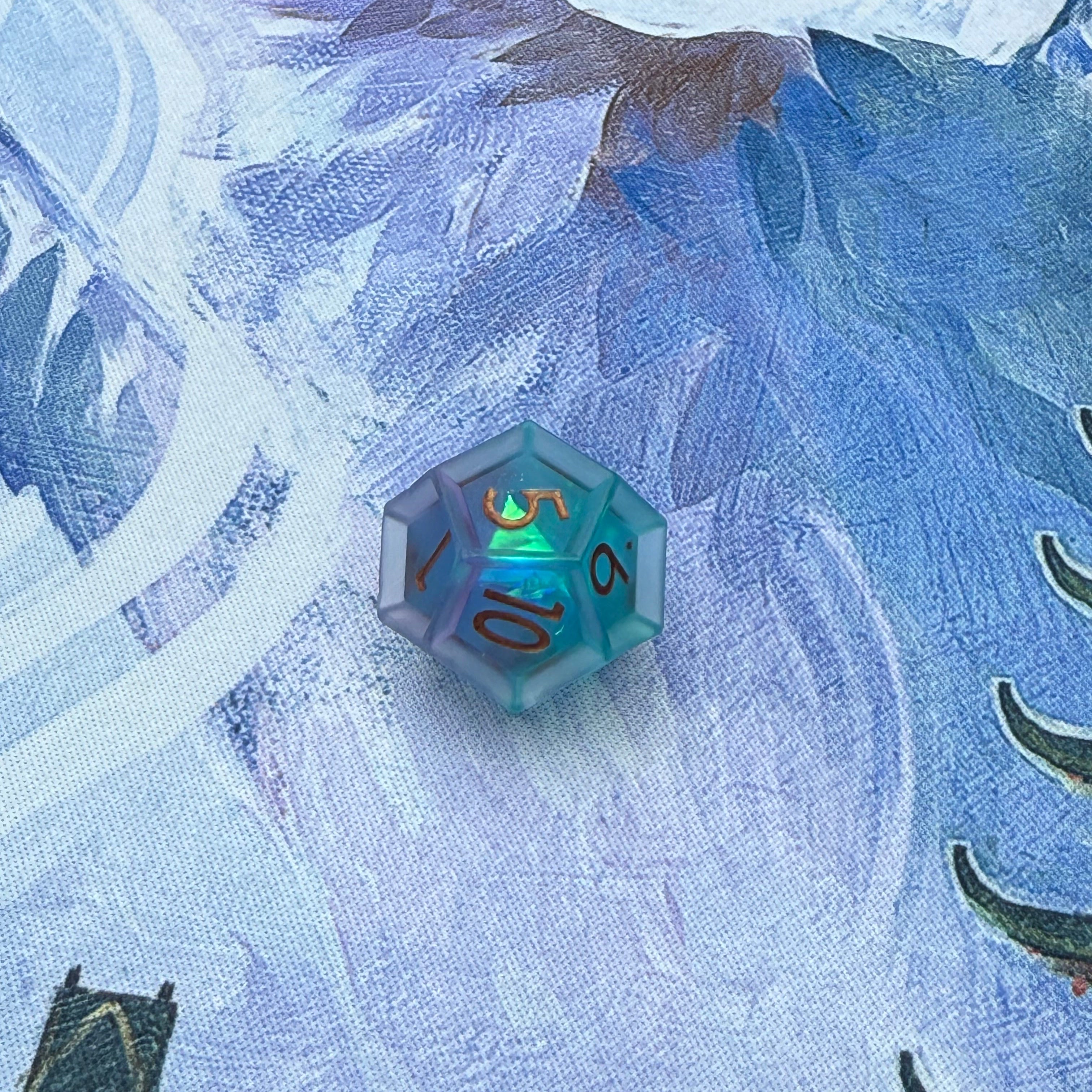 IceForge Dice Canada - Celestial Veil - Aurora Forge Sharp-Edge Dice