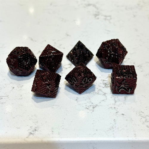 IceForge Dice Canada - Bloodforge Wyrmscale – Metal Dice Set