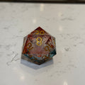 IceForge Dice Canada - Emberglass Colossus – Jumbo D20 (33mm)