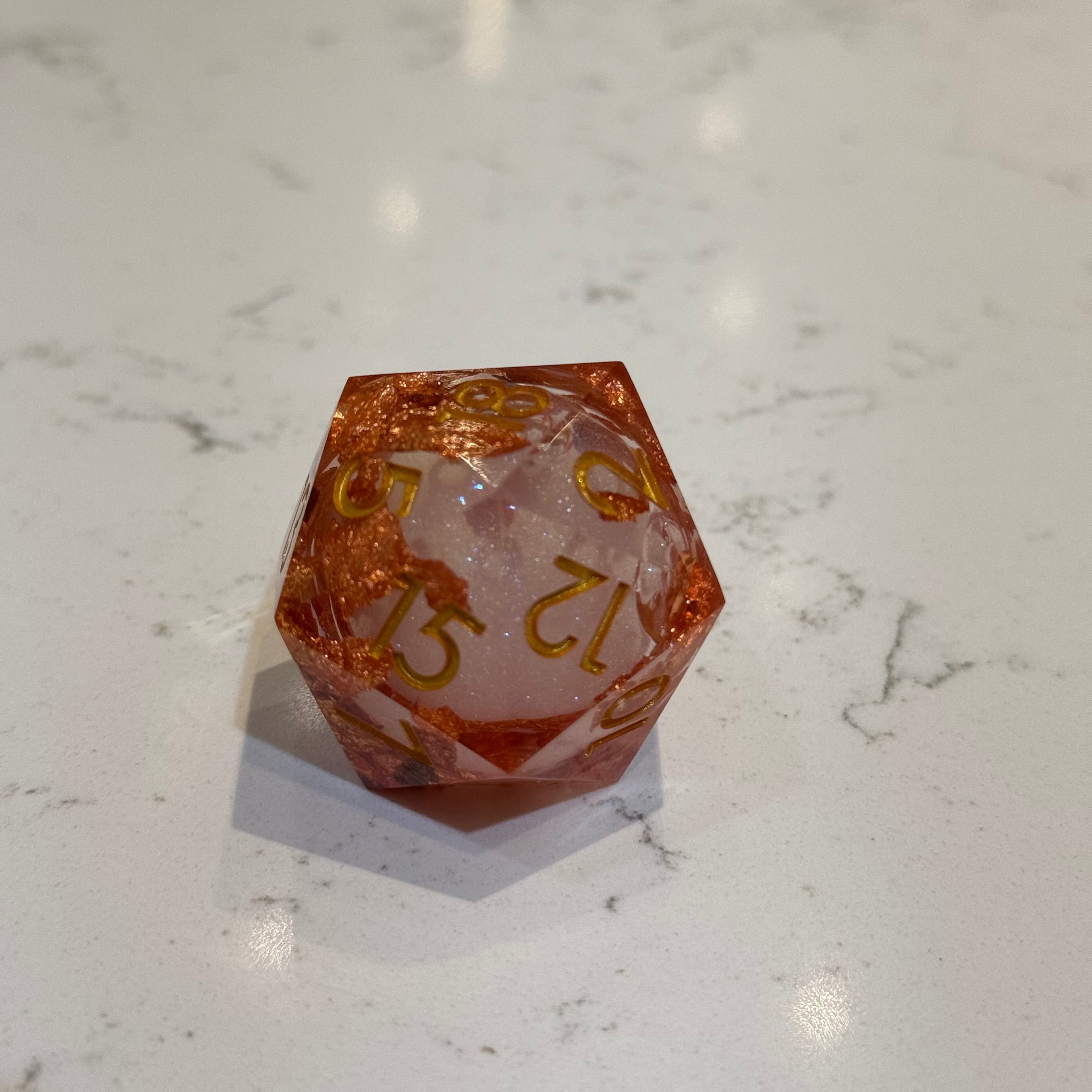 IceForge Dice Canada - Sunmelt Reliquary – Jumbo D20 (33mm)