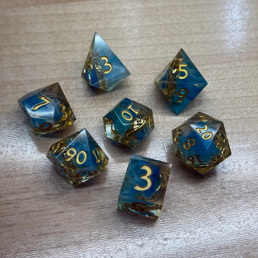 IceForge Dice Canada - Ring of Tidal Sigil – Floating Ring Dice Set