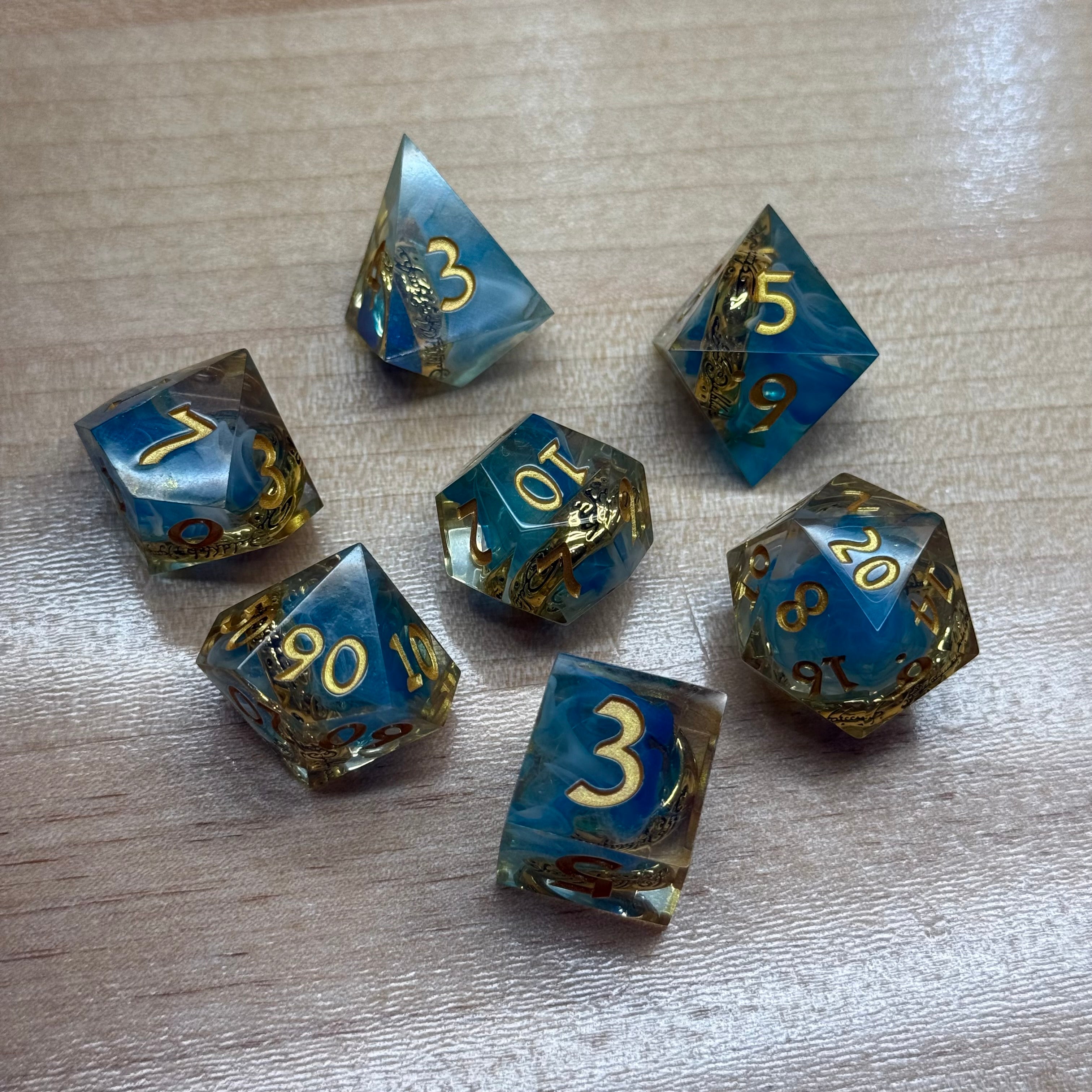 IceForge Dice Canada - Ring of Tidal Sigil – Floating Ring Dice Set