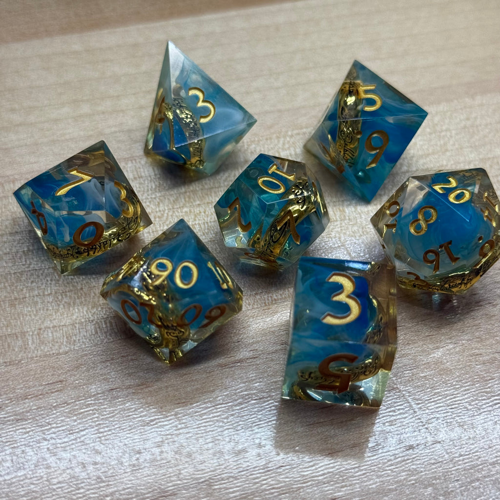 IceForge Dice Canada - Ring of Tidal Sigil – Floating Ring Dice Set