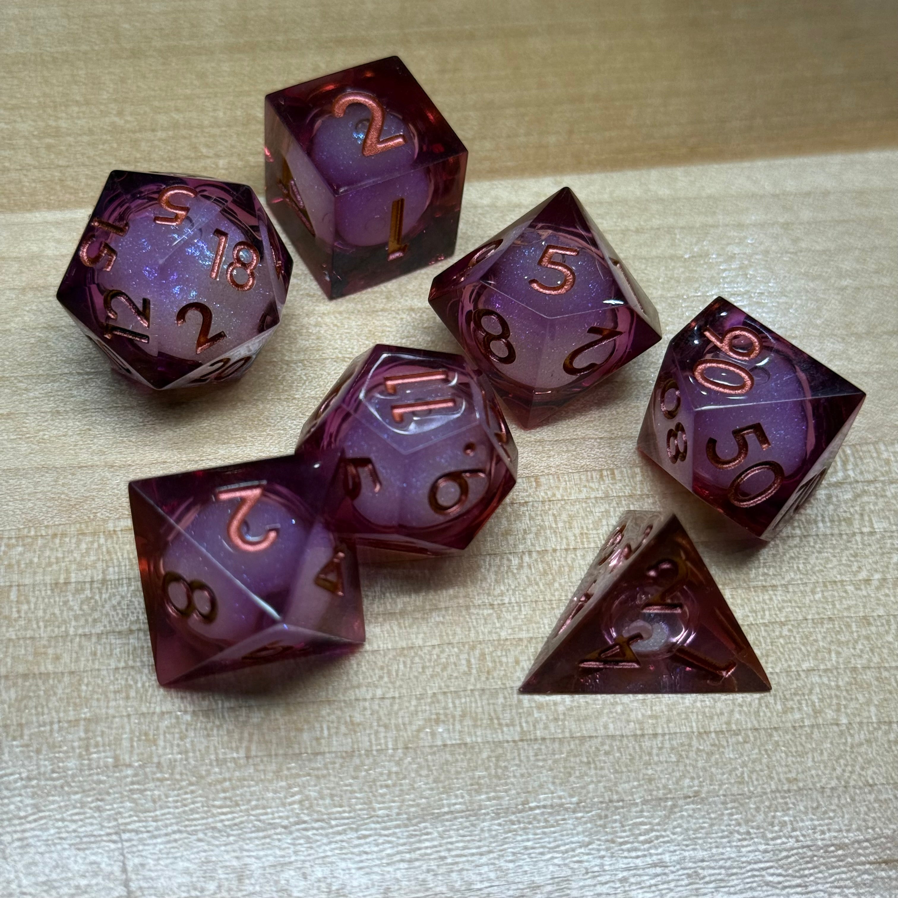 Pinkfire Surge – Liquid Core Dice Set