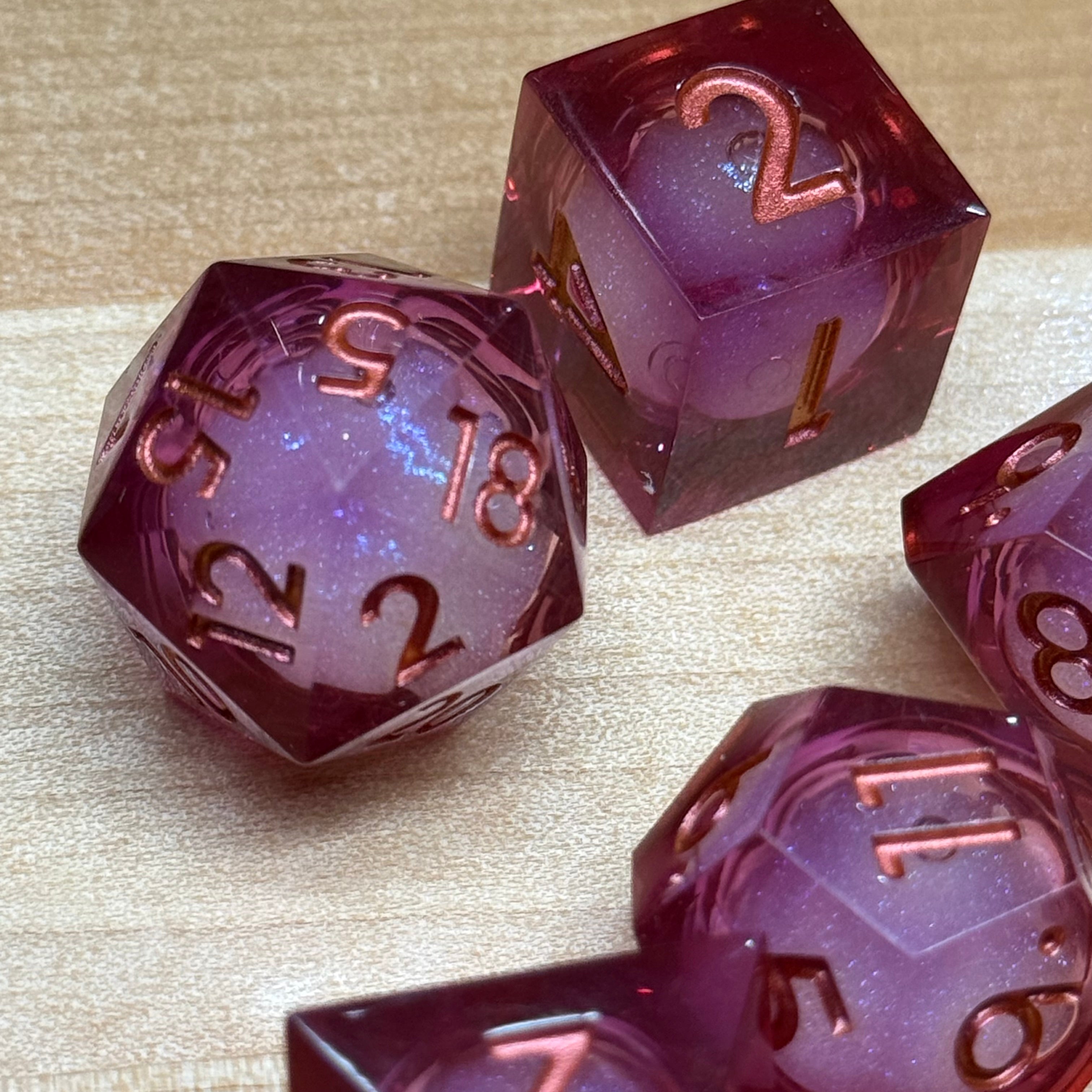 Pinkfire Surge – Liquid Core Dice Set